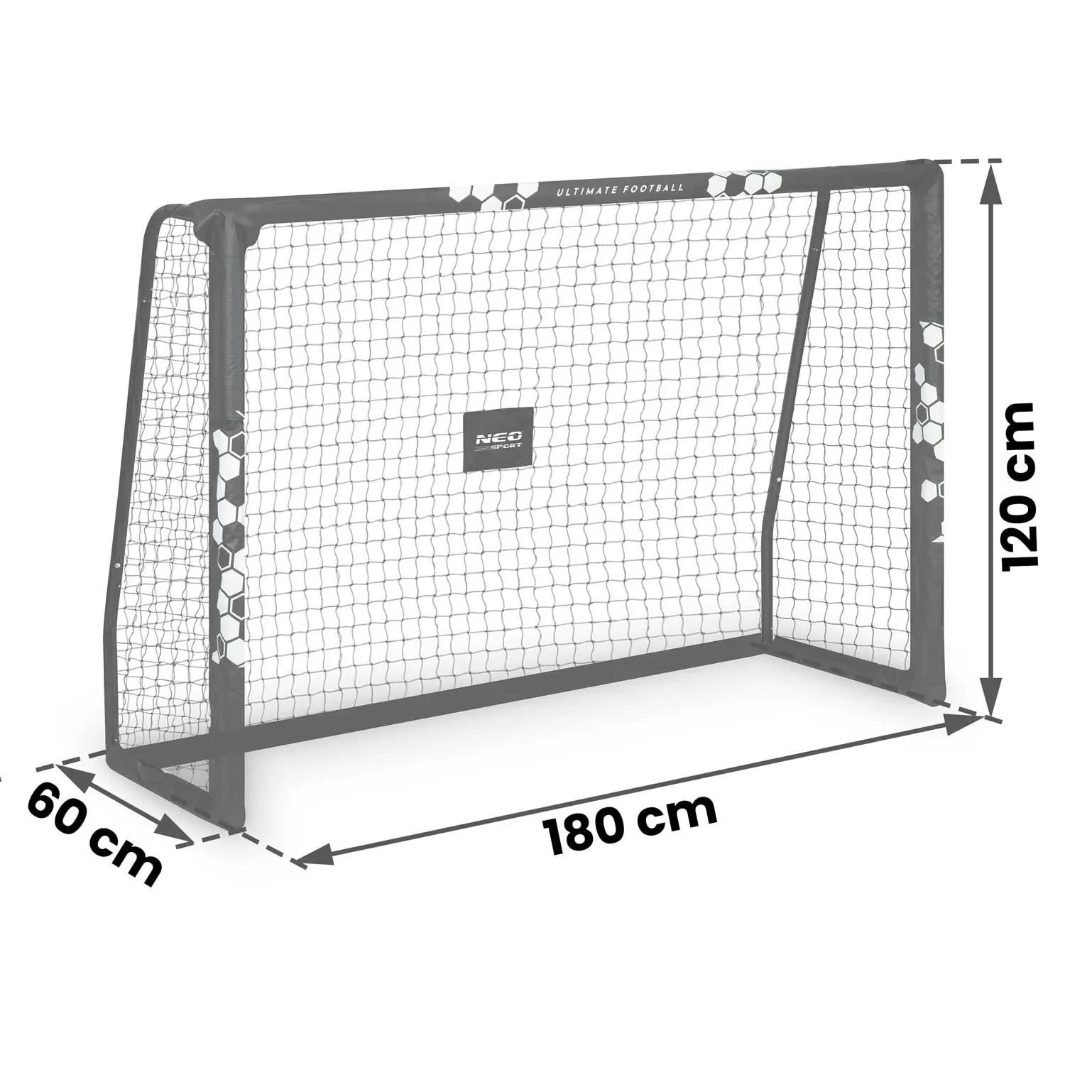 Futbolo vartai 180 x 120 x 60 cm NS-462 Šešiakampiai - nuotrauka 1