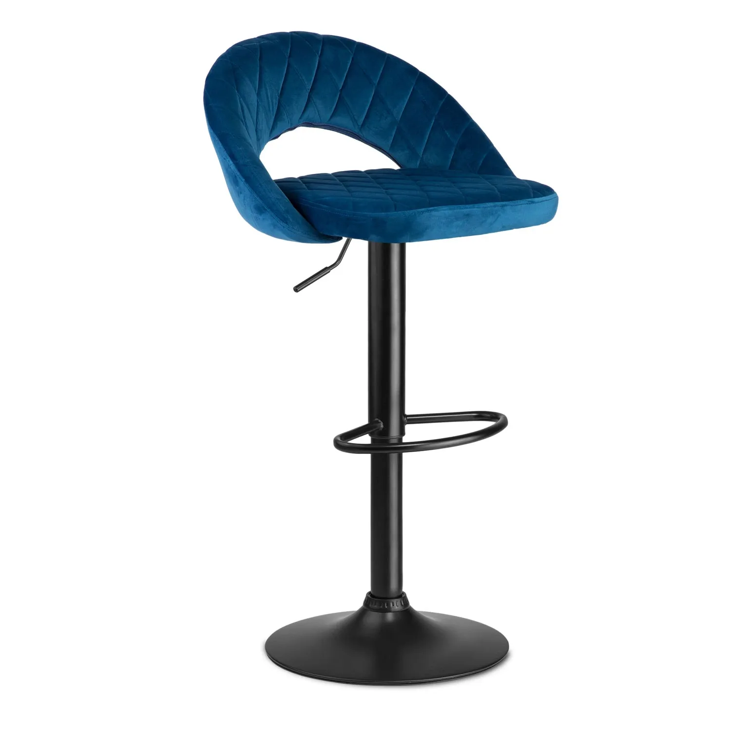 Meva mėlyna baro kėdė su atlošu - nuotrauka 1