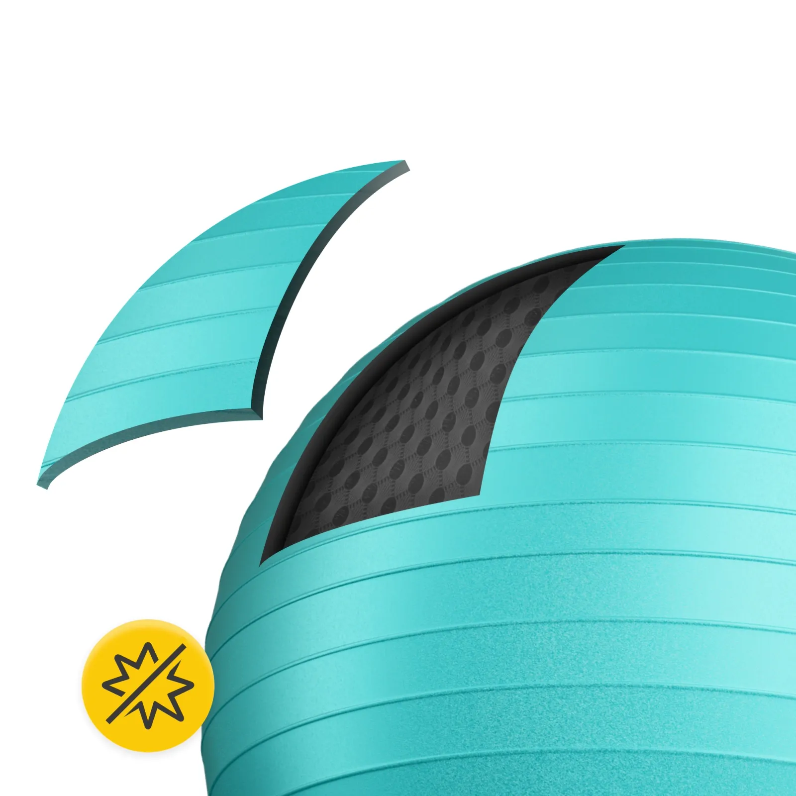 Pripučiamas gimnastikos kamuolys 65 cm