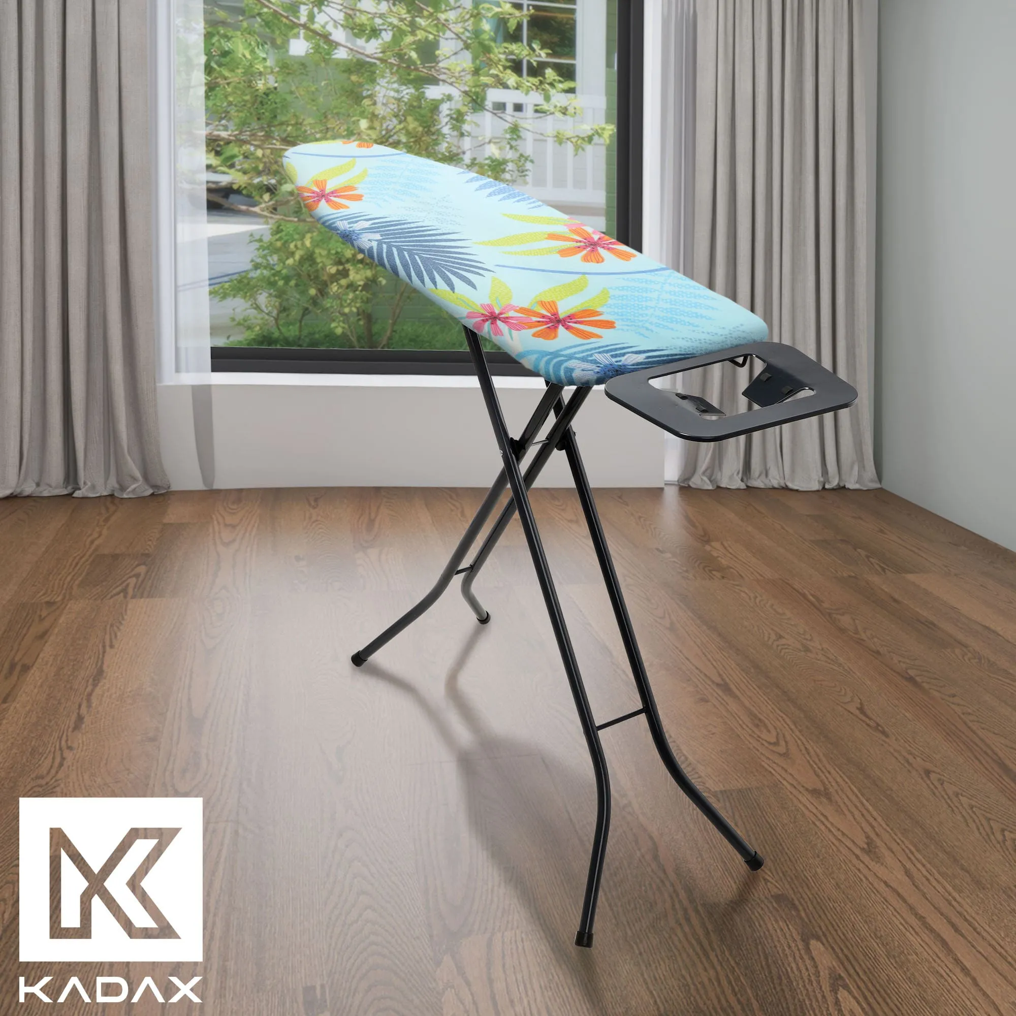 Medvilninio kartono užvalkalas 127x46cm Silbato gėlės mėlyname fone