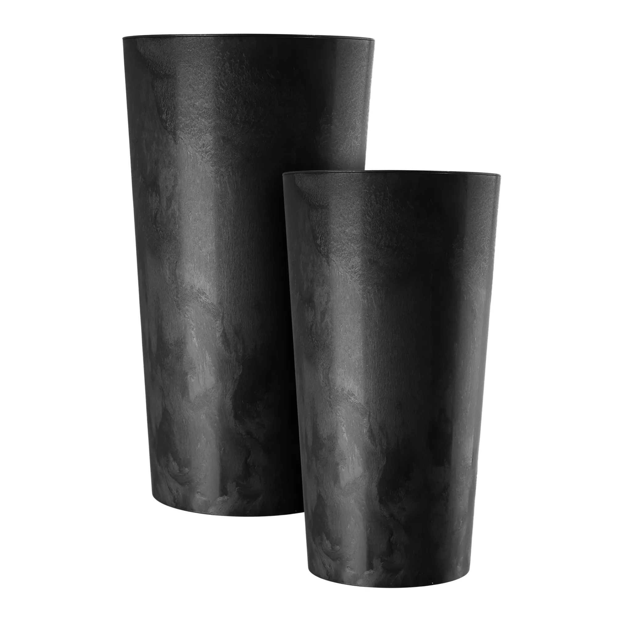 Merag gėlių vazonas 26 cm juodas betonas