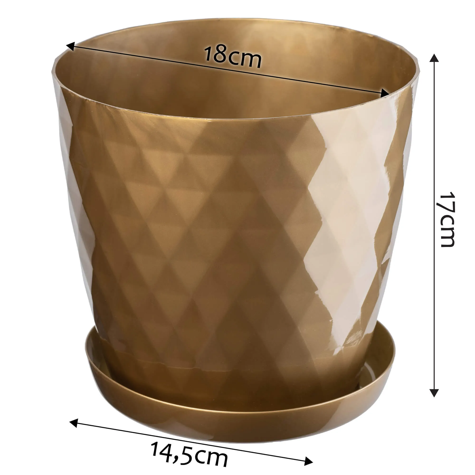Amily gėlių vazonas su lėkštute 18 cm