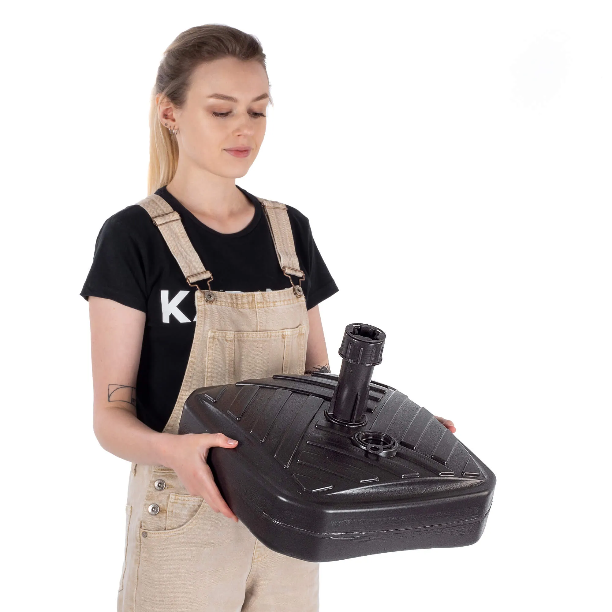 „Solero“ dryžuotas kvadratinis rudas sodo skėčio pagrindas