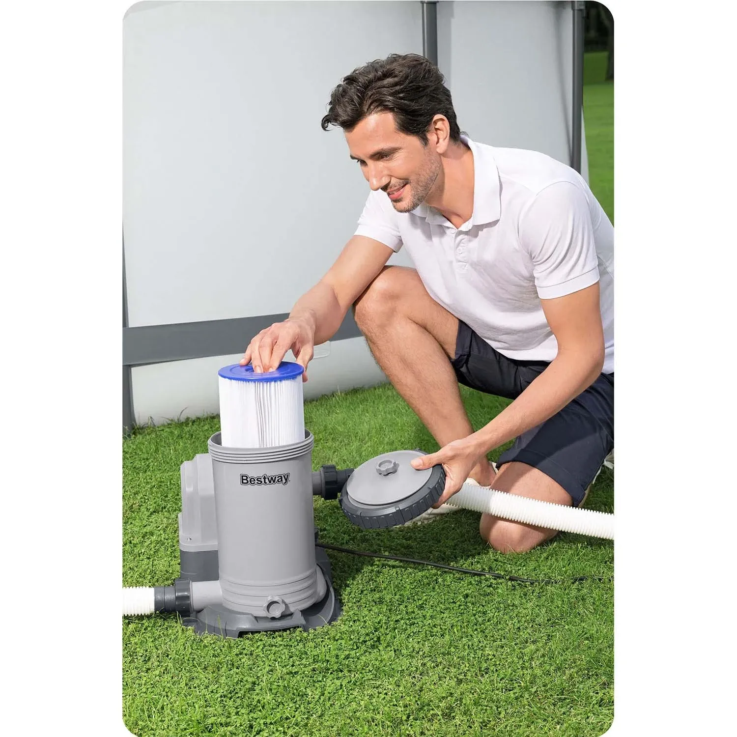 „Bestway 58391“ 9463 l/h baseino filtro pompa - nuotrauka 1