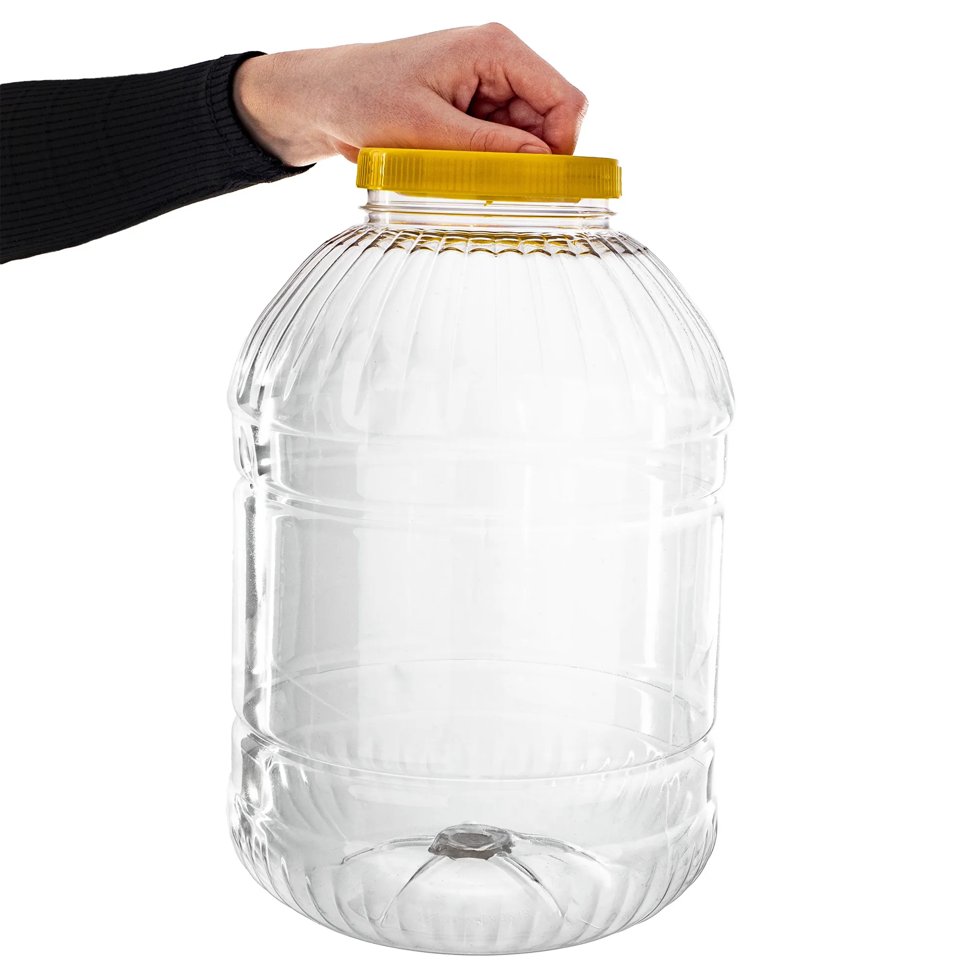 10 litrų geltonas plastikinis indas