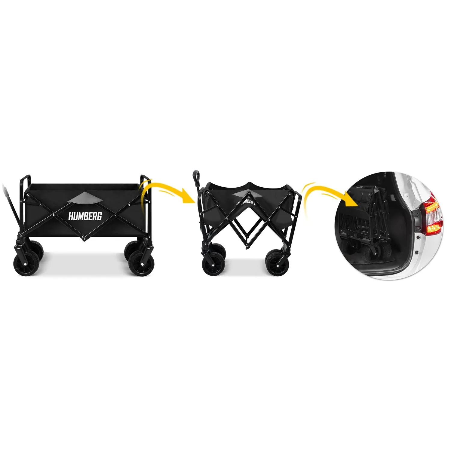 Sulankstomas transportavimo vežimėlis 100l Humberg HM-512 - nuotrauka 1