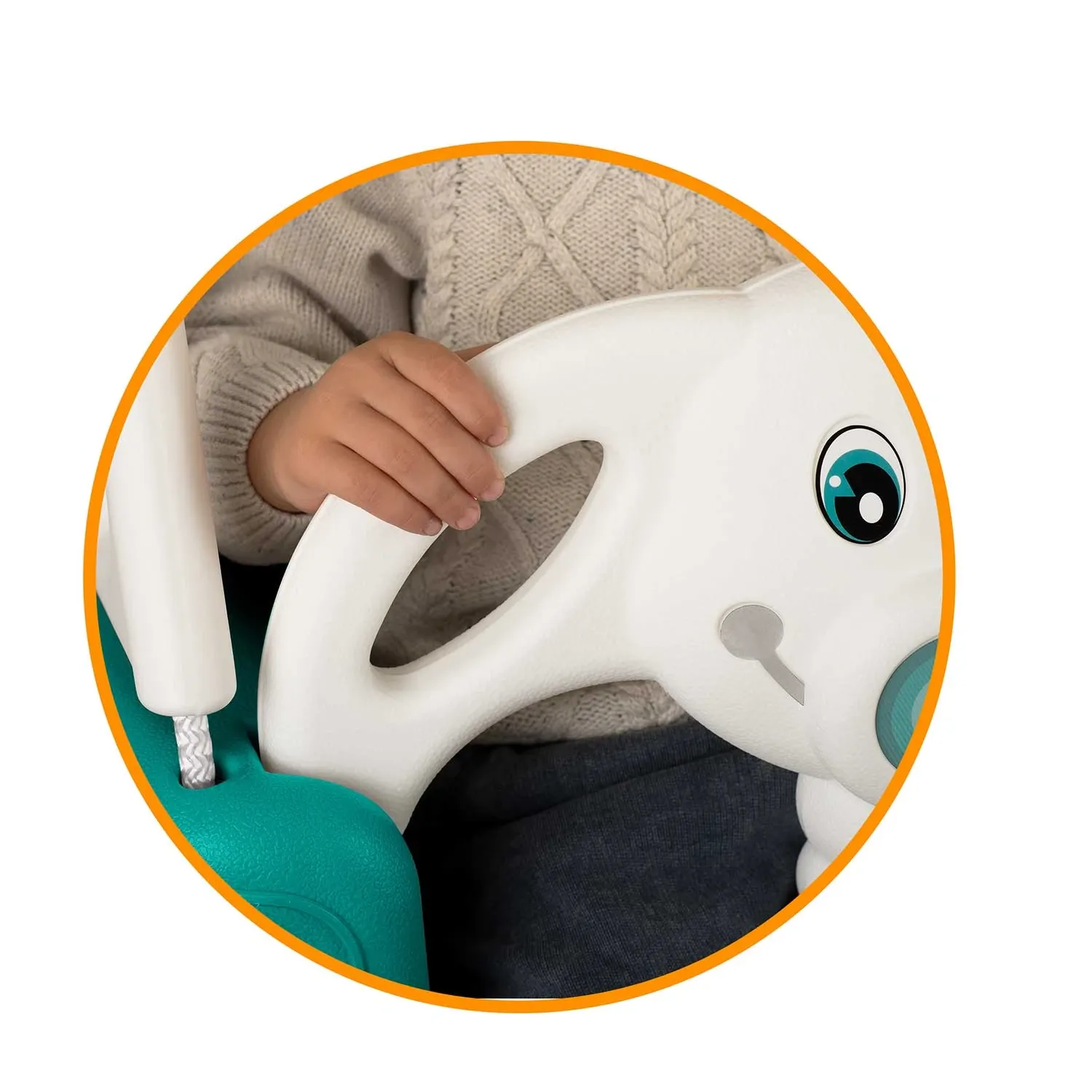 Ricokids 3 viename dramblio formos kibiro sūpynės, turkio spalvos - nuotrauka 1