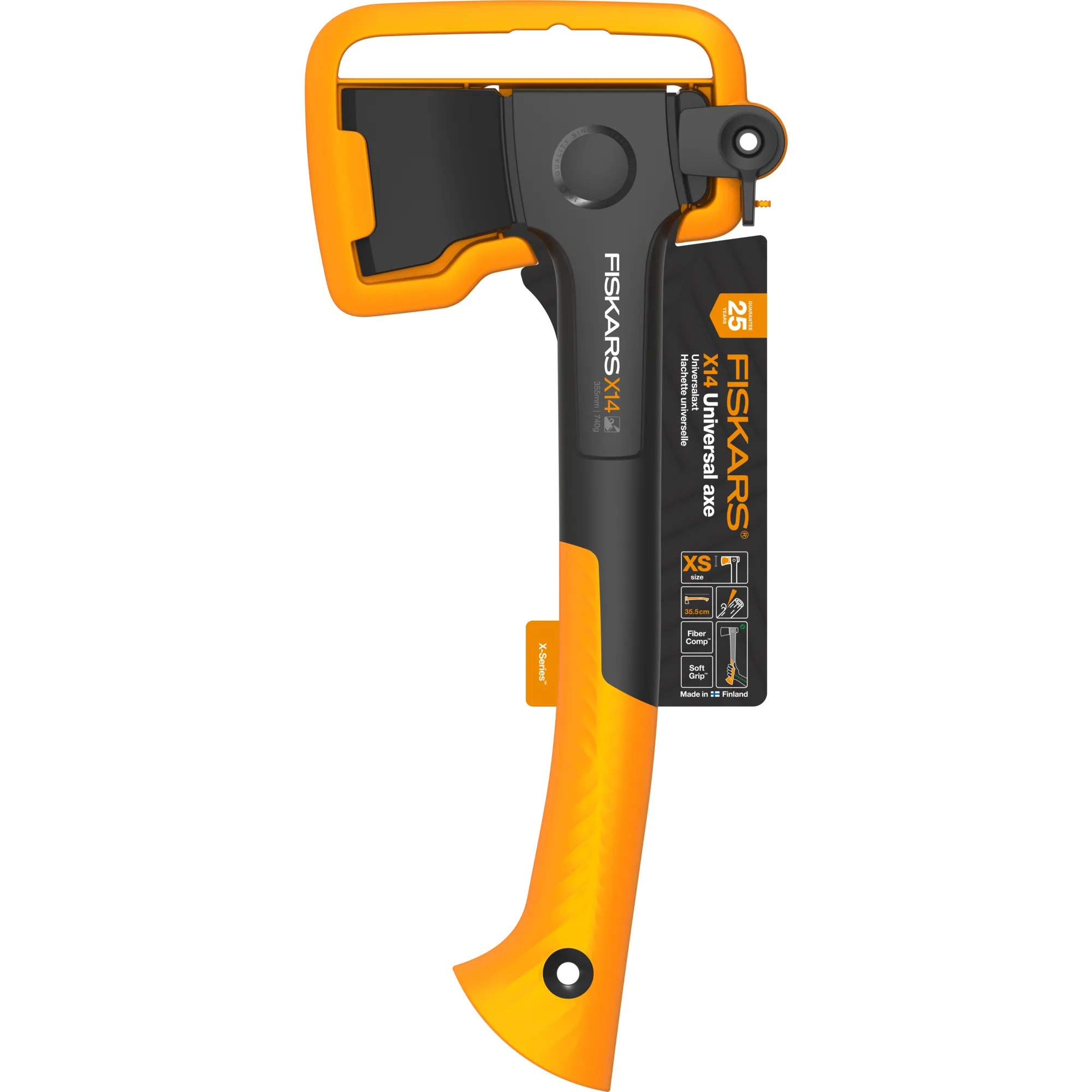 Fiskars 1069102 X serijos X14 universalus kirvis, XS ašmenys