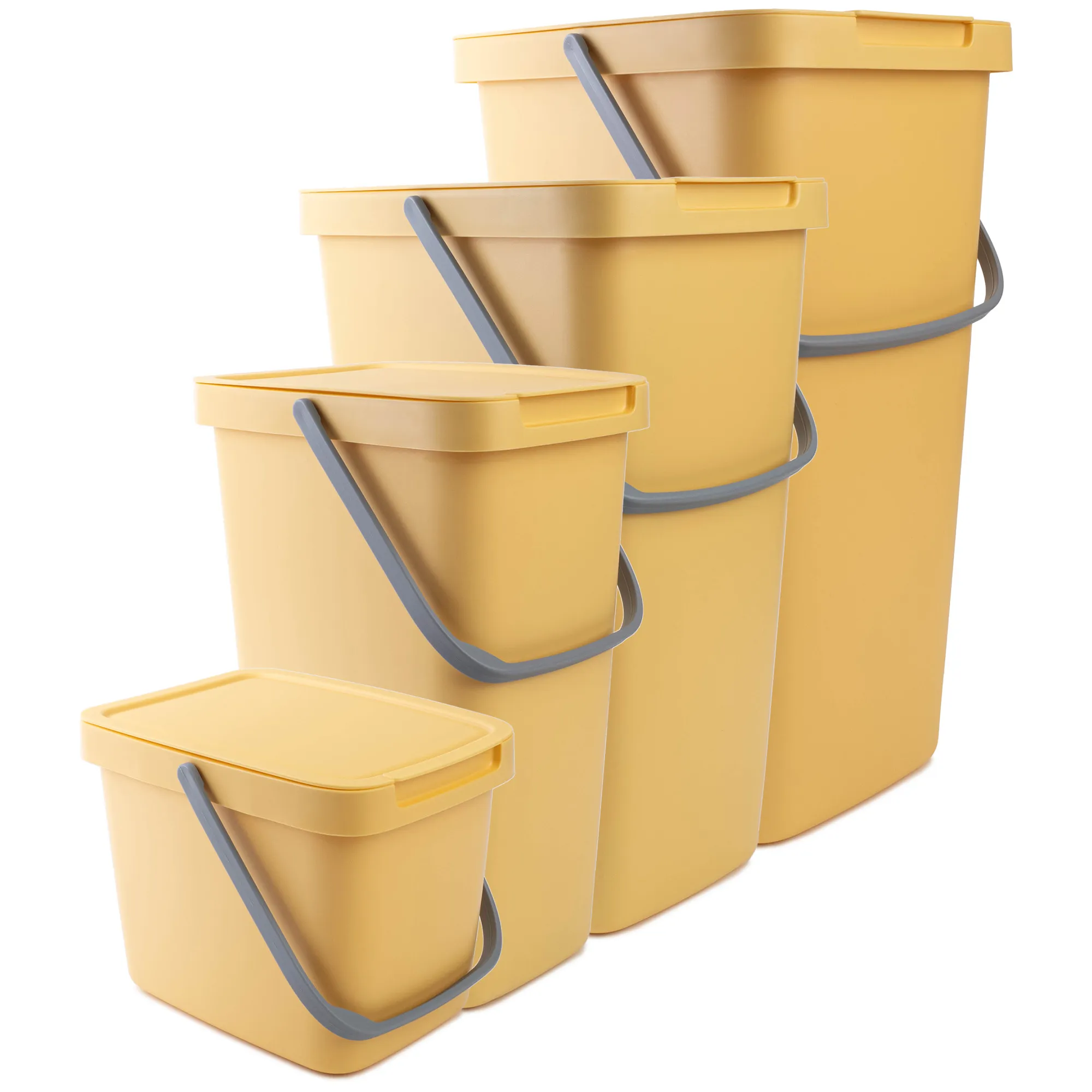 Salans šiukšliadėžė šviesiai geltona 20L