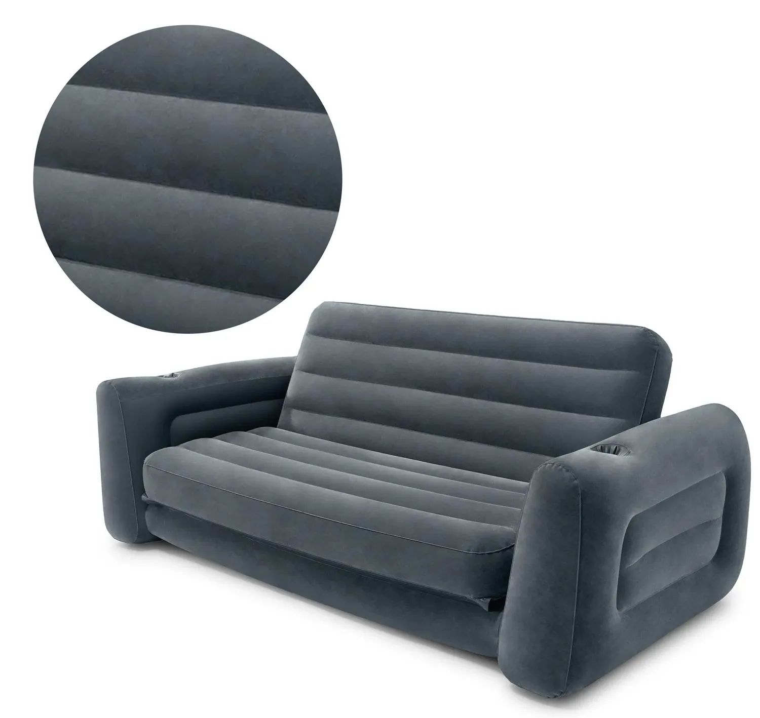 Sofa 2 viename, aksominis čiužinys + pompa INTEX 66552-66640 - nuotrauka 1