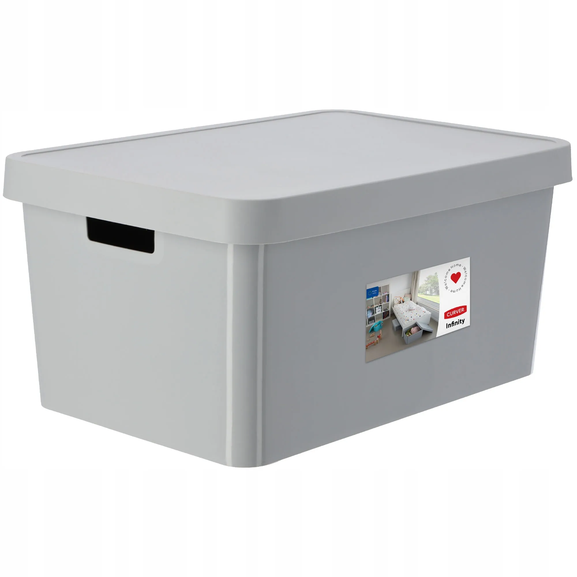 „Curver Infinity“ 45 l laikymo konteineris su dangčiu, pilkas