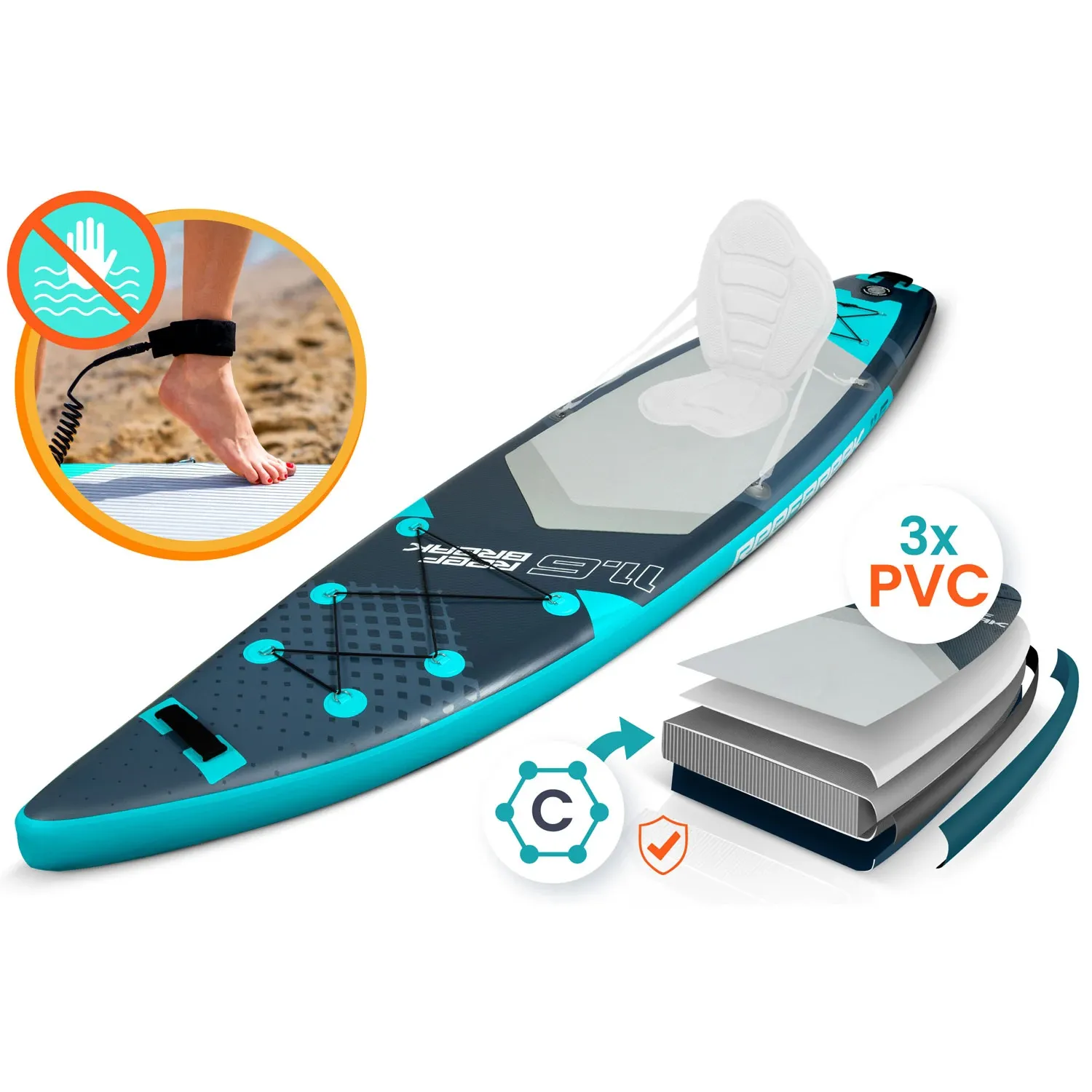 Reefbreak irklentė 350 x 81 x 15 cm Neo-Sport 170107 - nuotrauka 1