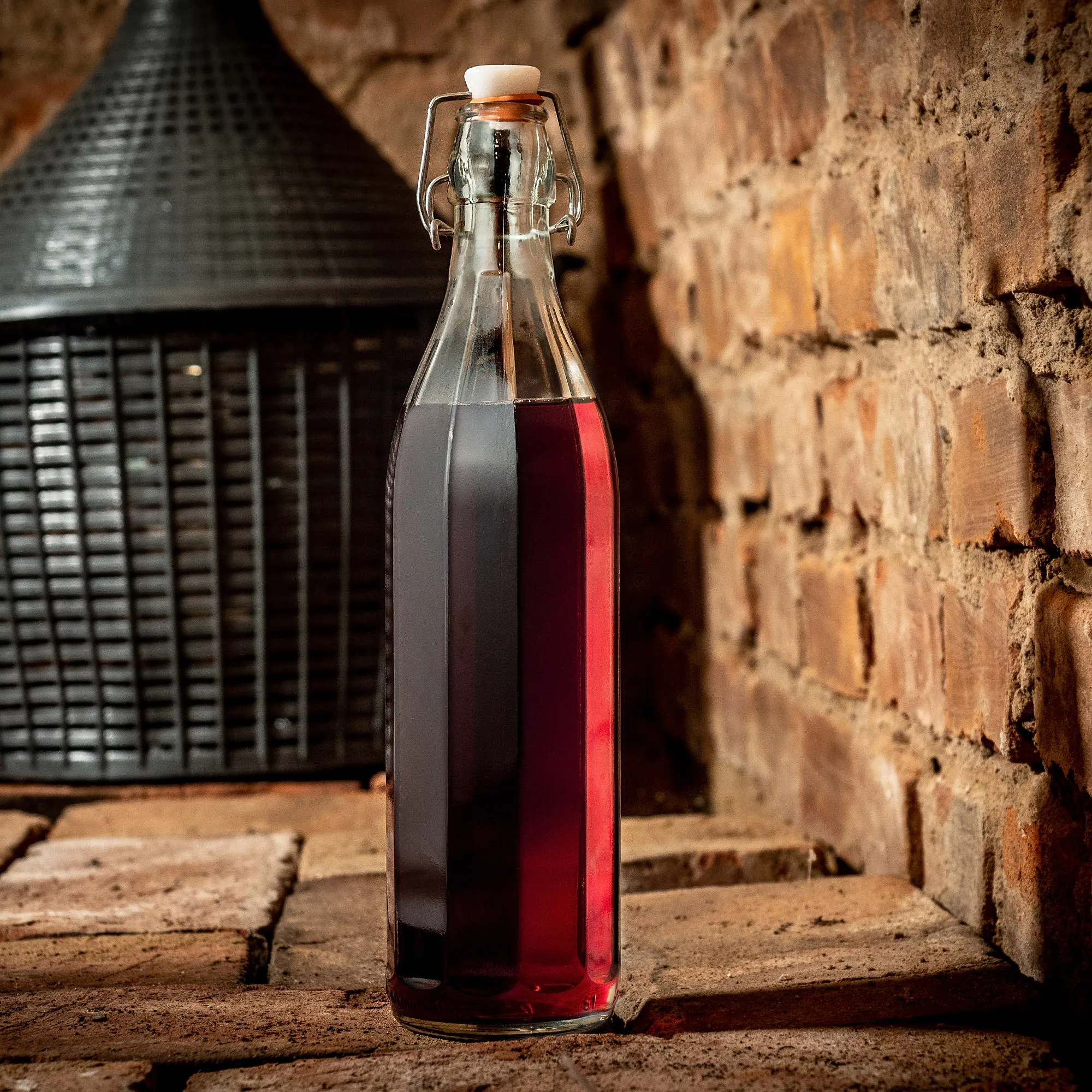 Plyšto stiklo butelis su kamščiu, 500 ml, 3 vnt.