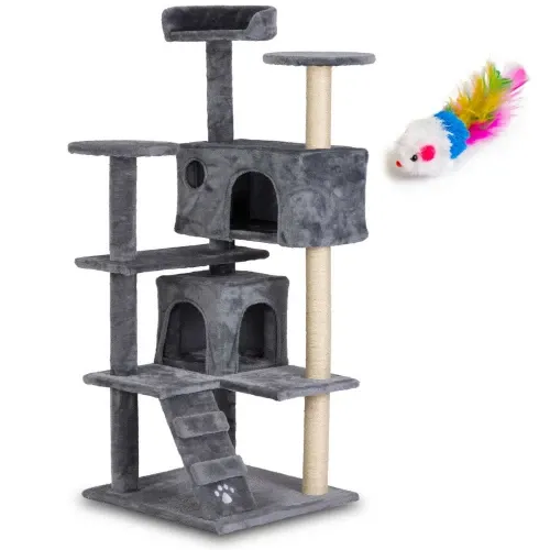 Katės draskyklė pilka 130 cm DR-212 pilka - nuotrauka 1