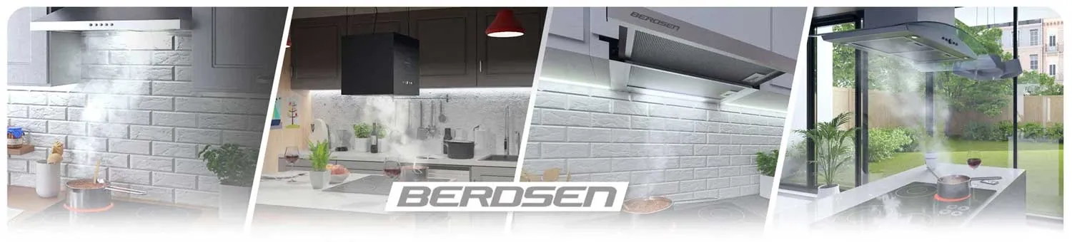 Berdsen BT-215 60 cm kamino formos viryklės gartraukis, juodas - nuotrauka 1