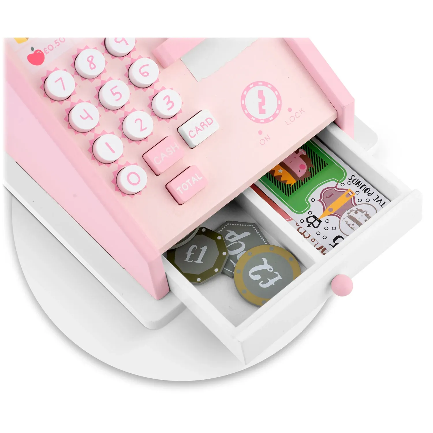 Medinis žaislinis kasos aparatas RK-868 Ricokids - nuotrauka 1