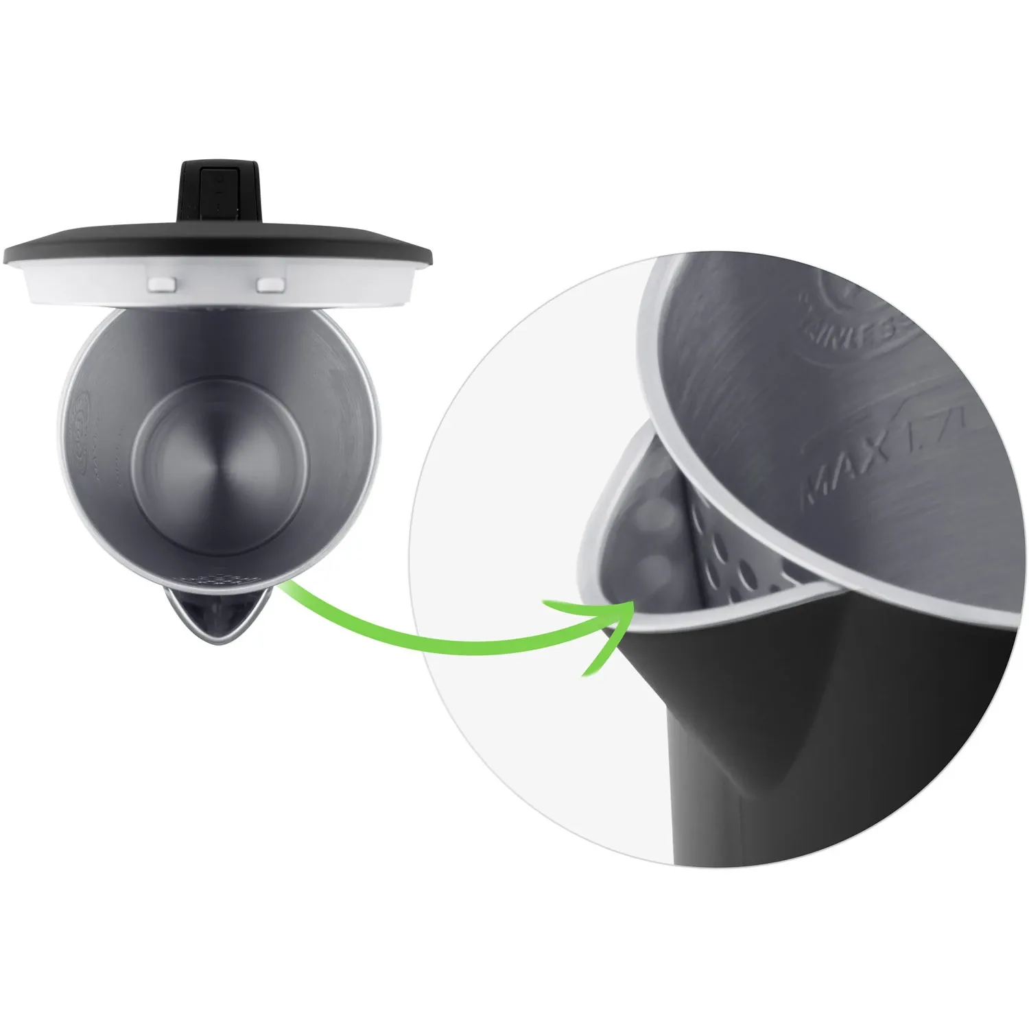Berdsen BD-710 elektrinis virdulys 1,7 l juodas - nuotrauka 1