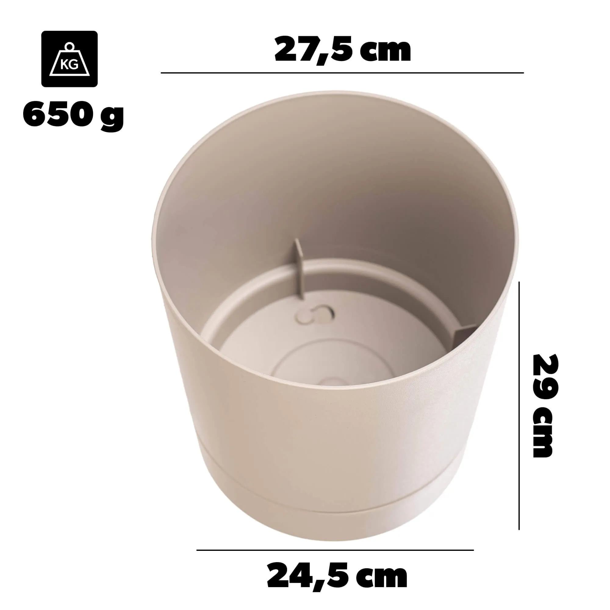 Verri vazonas su lėkštute