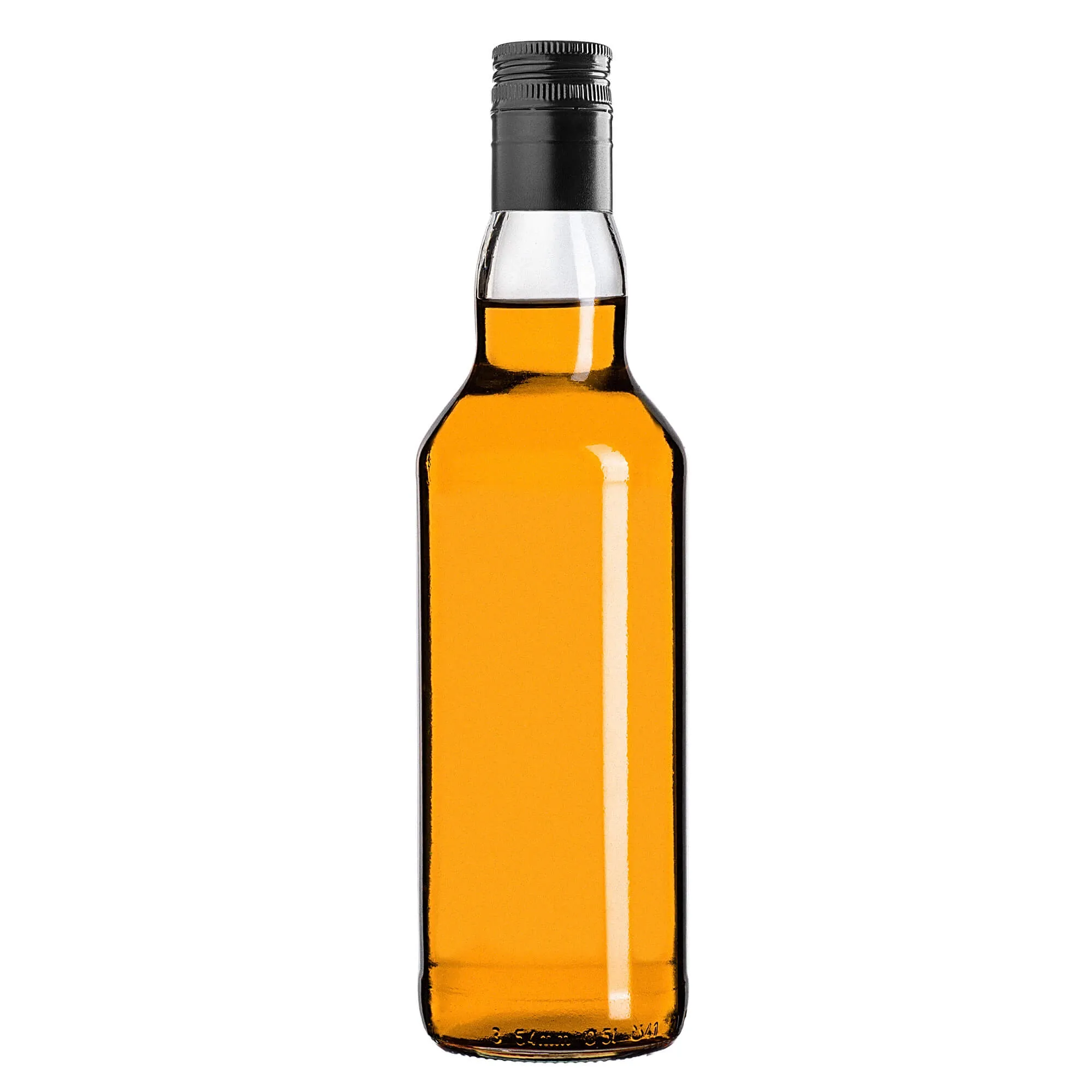 Monopol stiklinis butelis 500 ml su ilgu juodu dangteliu 1 vnt.