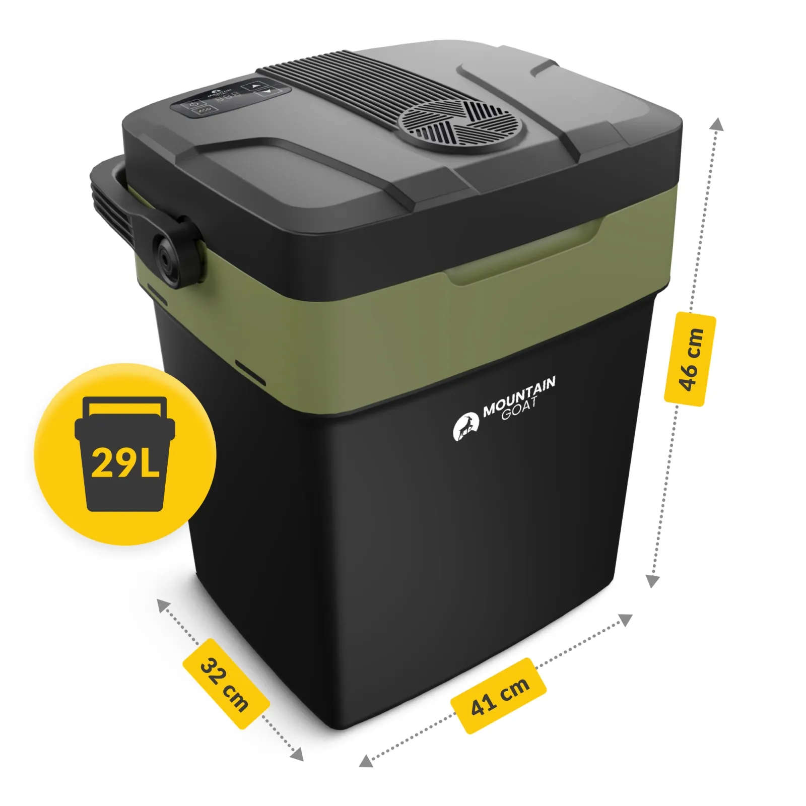 „Mountain Goat“ 29 litrų elektrinis kelioninis aušintuvas