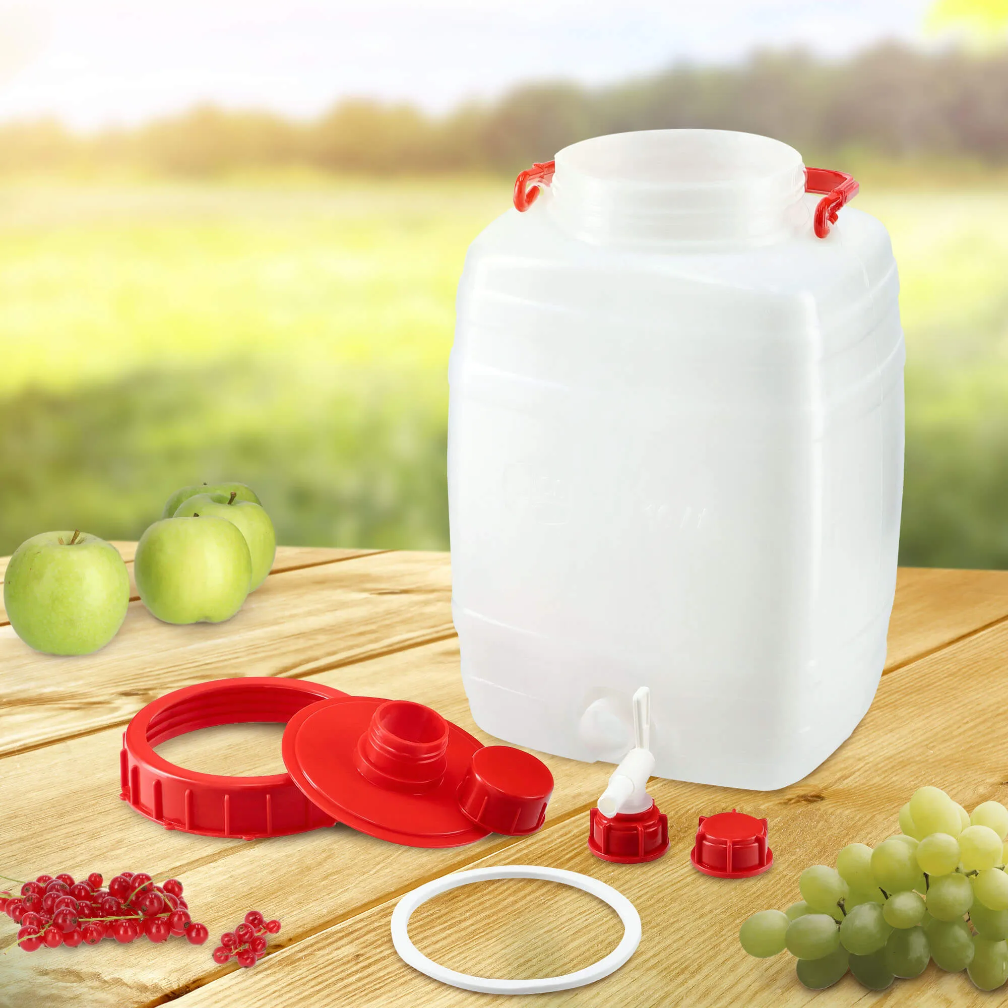 Asele vandens statinė su čiaupu 10 l