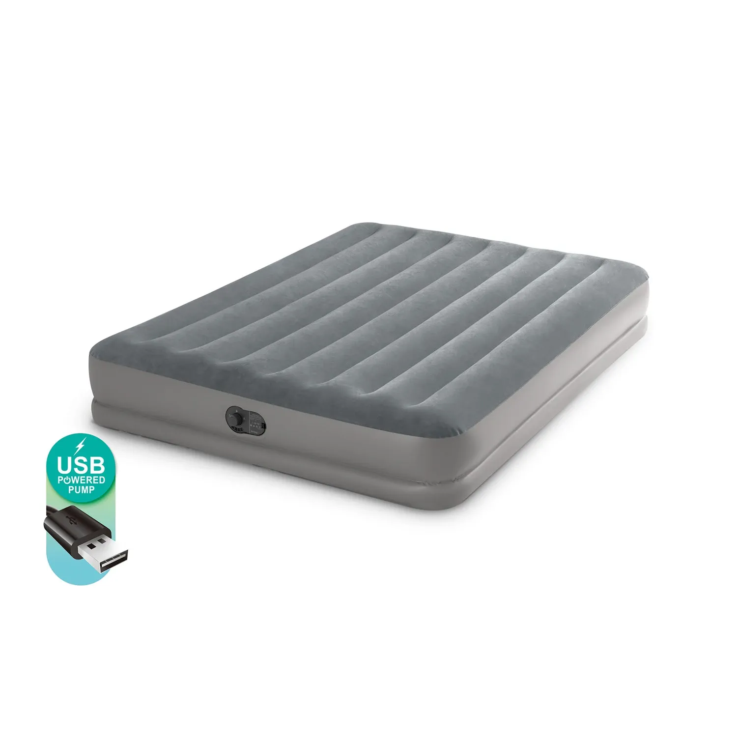 Pripučiamas čiužinys 203x152x30 cm su įmontuotu elektriniu siurbliu INTEX 64114 - nuotrauka 1