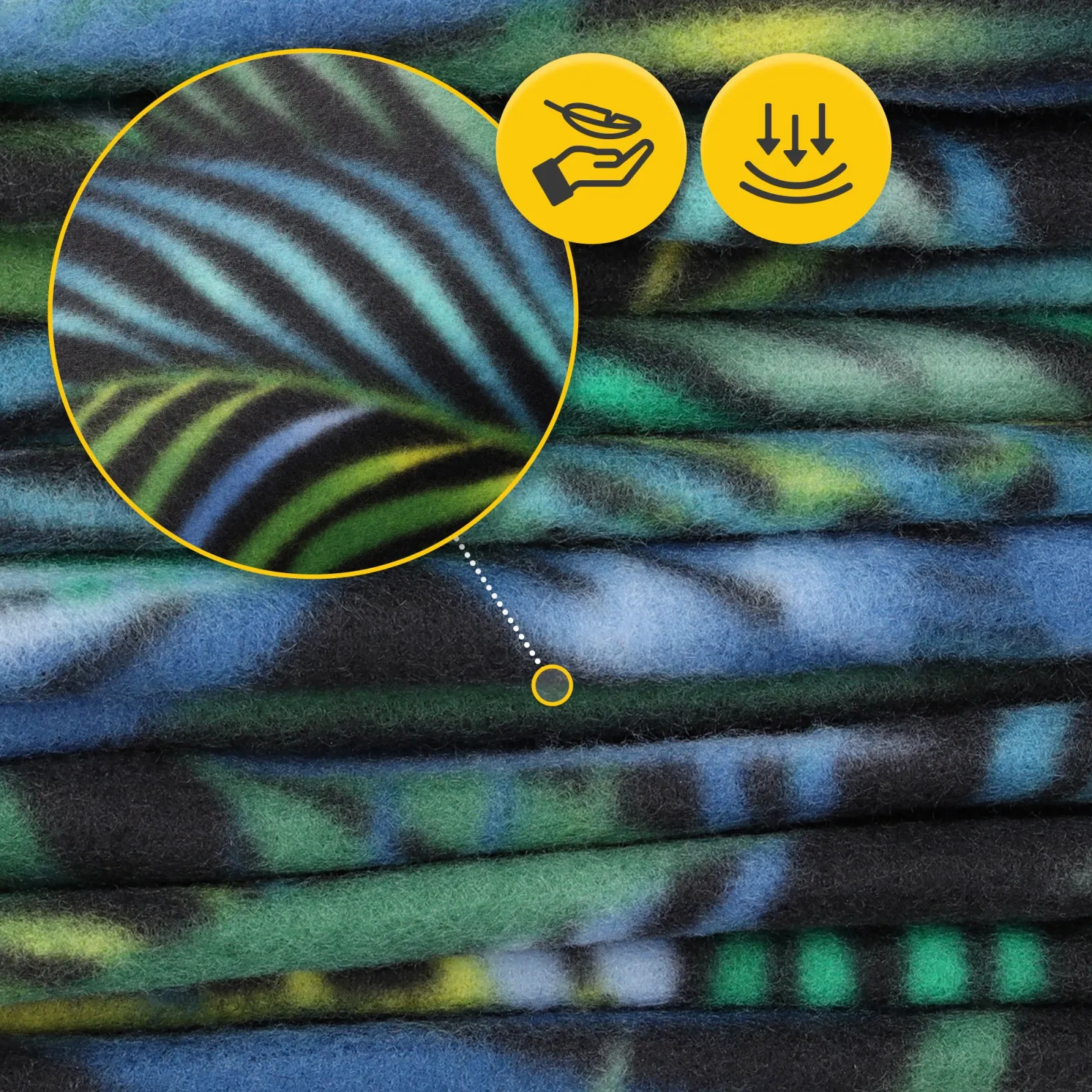 Izoliuota paplūdimio pikniko antklodė 200 x 200 cm palmės formos