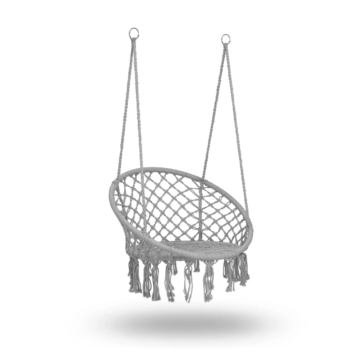 Pakabinamos sodo sūpynės BOHO pilkos - nuotrauka 1