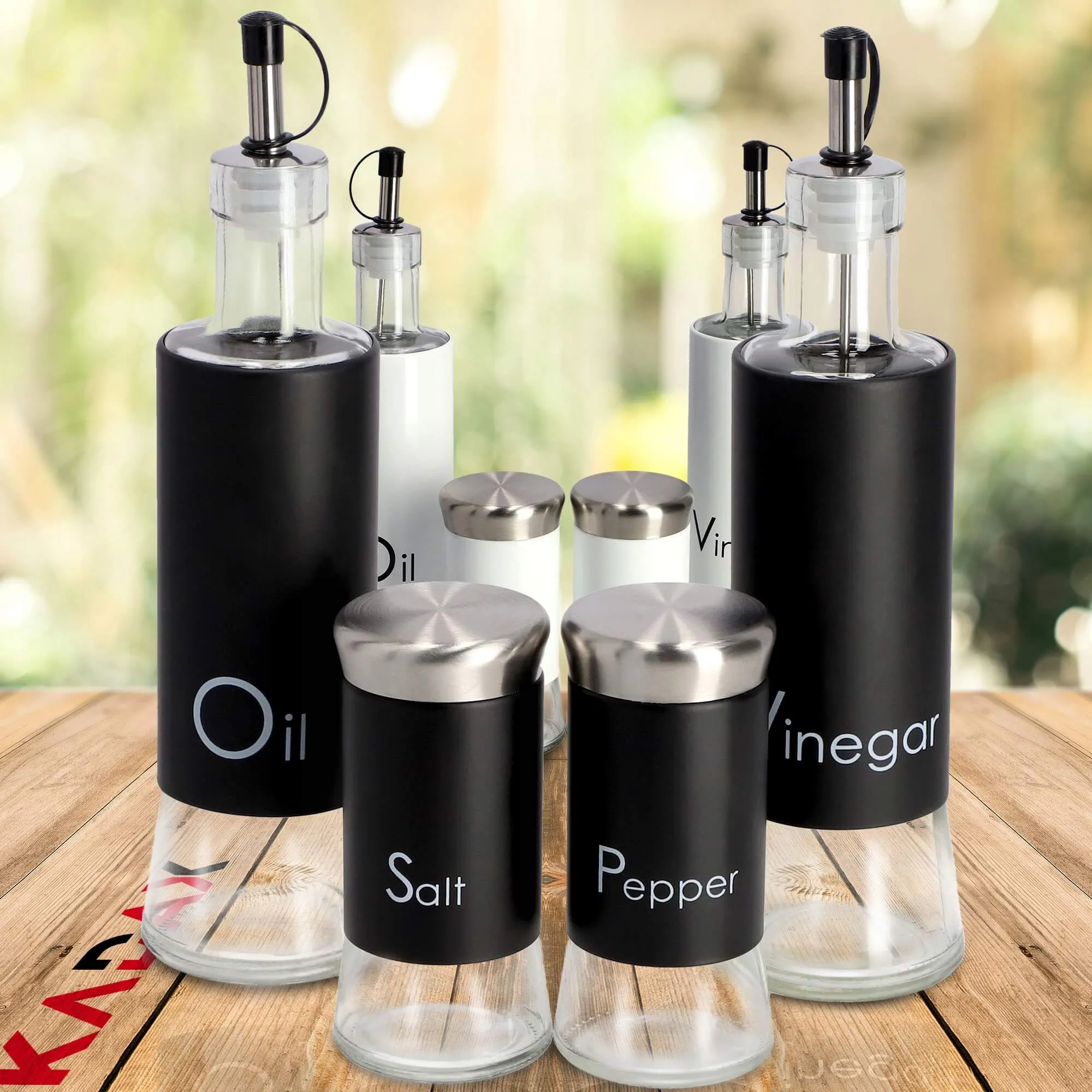 Druskos prieskonių buteliukas 150 ml, juodas