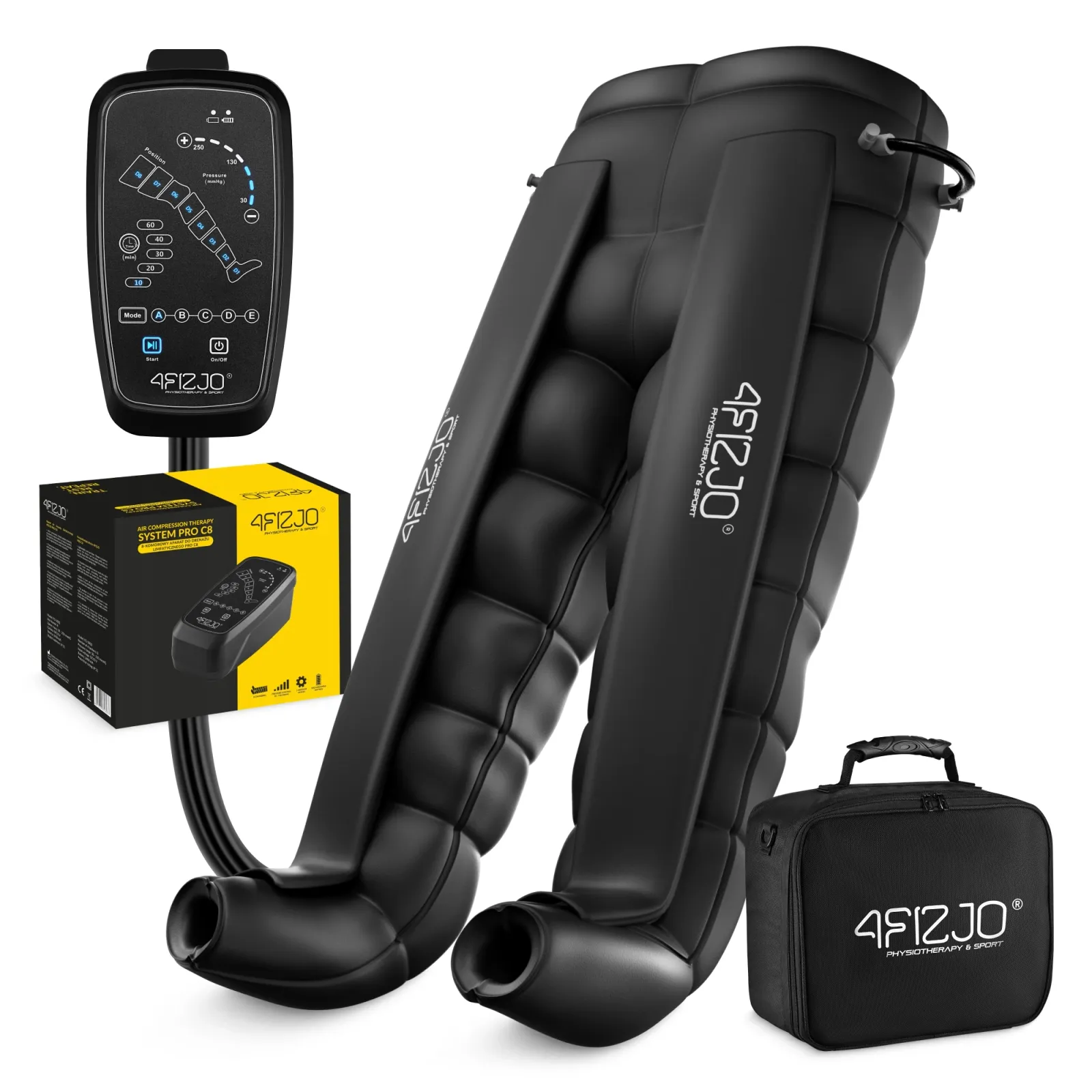 Oro kompresinės terapijos sistemos PRO C8 limfodrenažo įrenginys