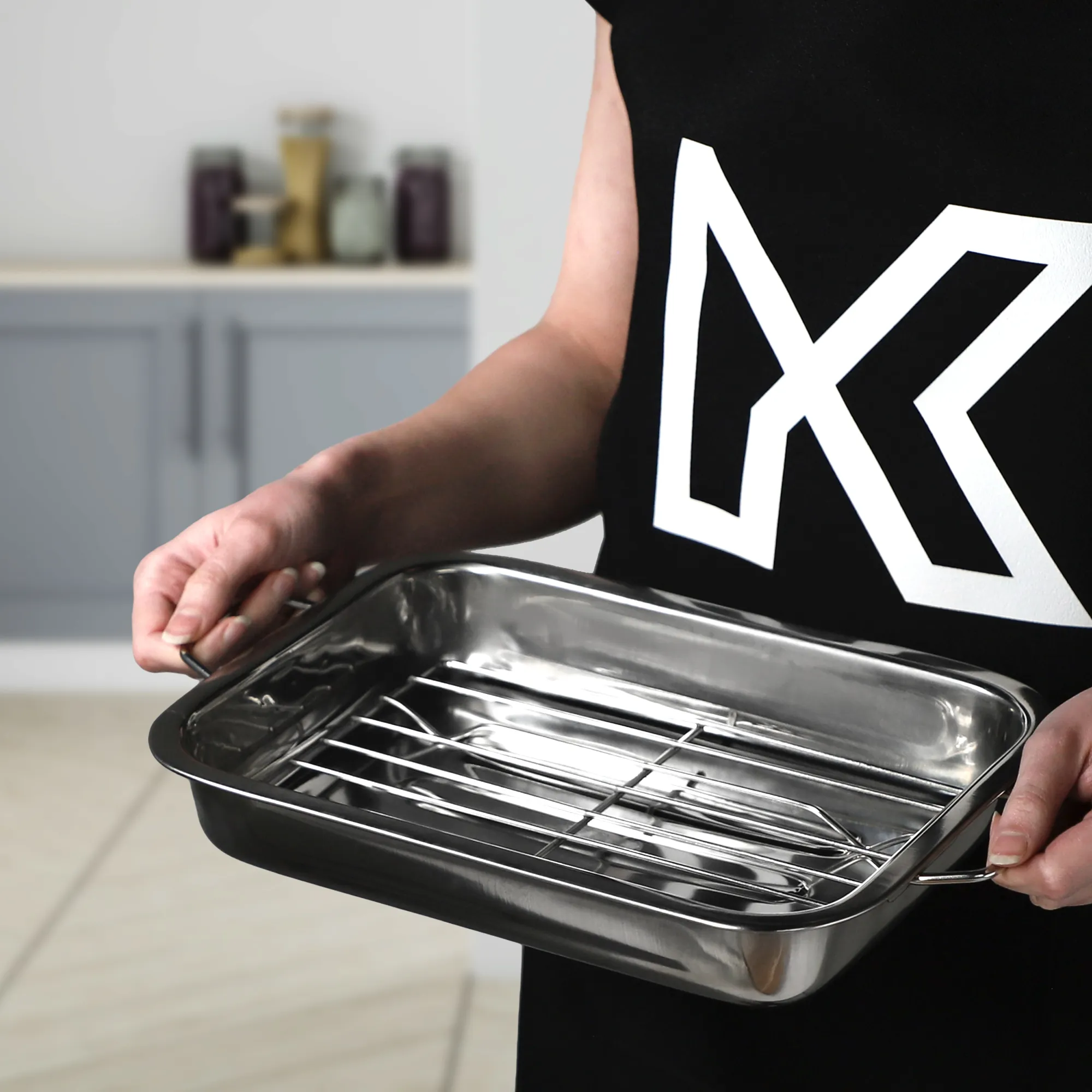 Kepimo skardos su grotelėmis 30 + 35 + 40 cm, sidabrinės