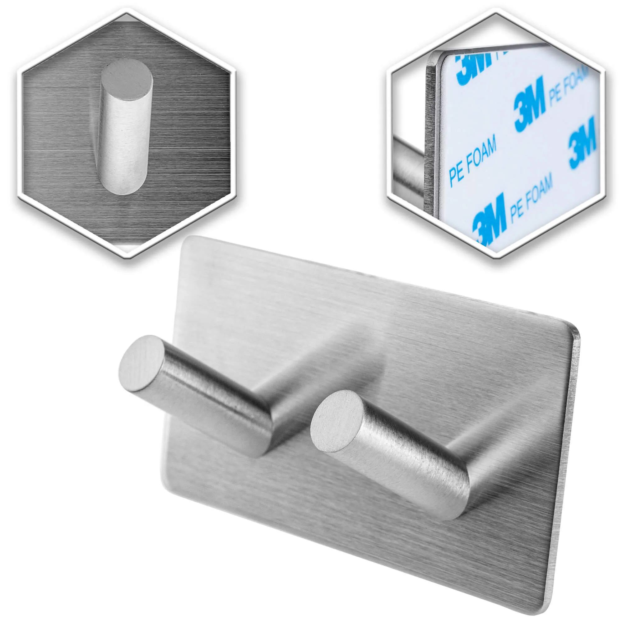 Starno kvadratinis lipnus vonios pakabukas, sidabrinis