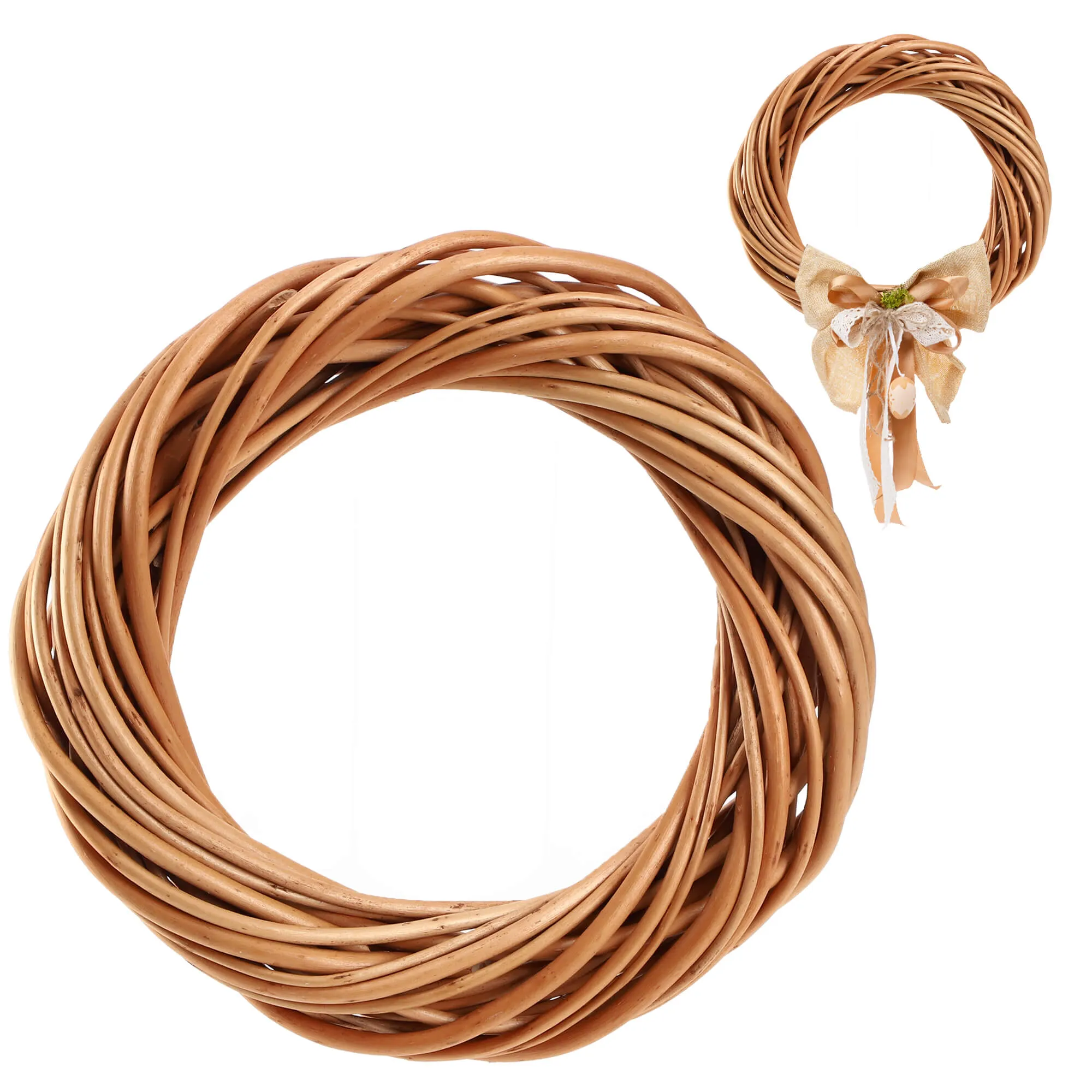 Berno vytelių vainikas 40 cm, natūralus