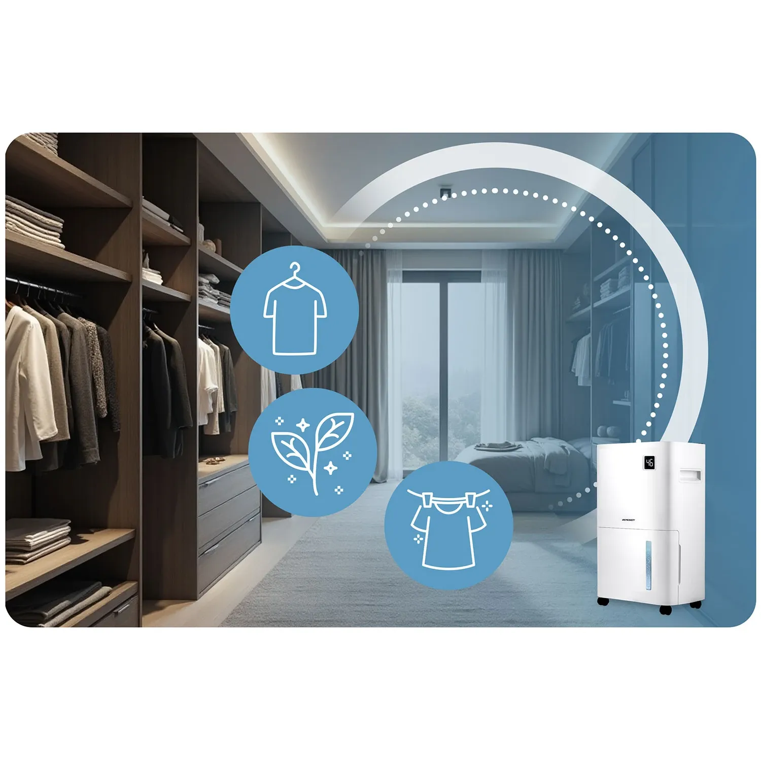 Berdsen BD-534 kompresorinis oro džiovintuvas - drėgmės sugėriklis, baltas - nuotrauka 1