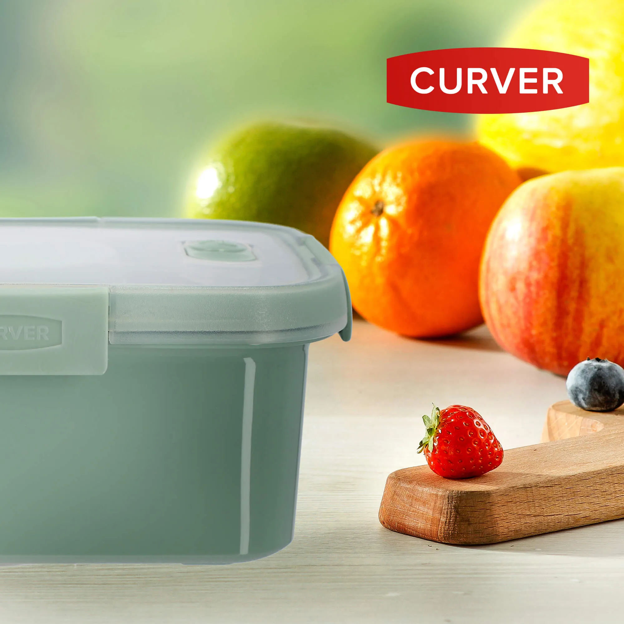 1,2 l išsinešimui skirto pietų rinkinio maisto indelis, žalias