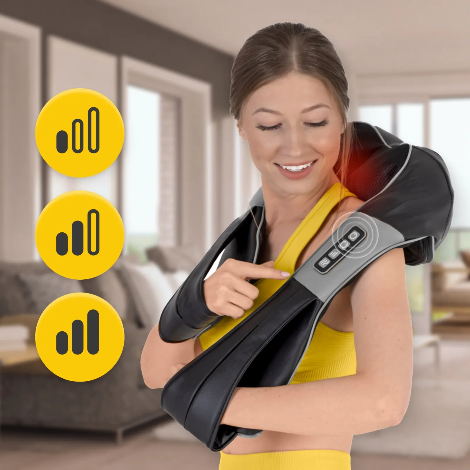 SHIATSU ULTRA+ kaklo masažuoklis pilkas