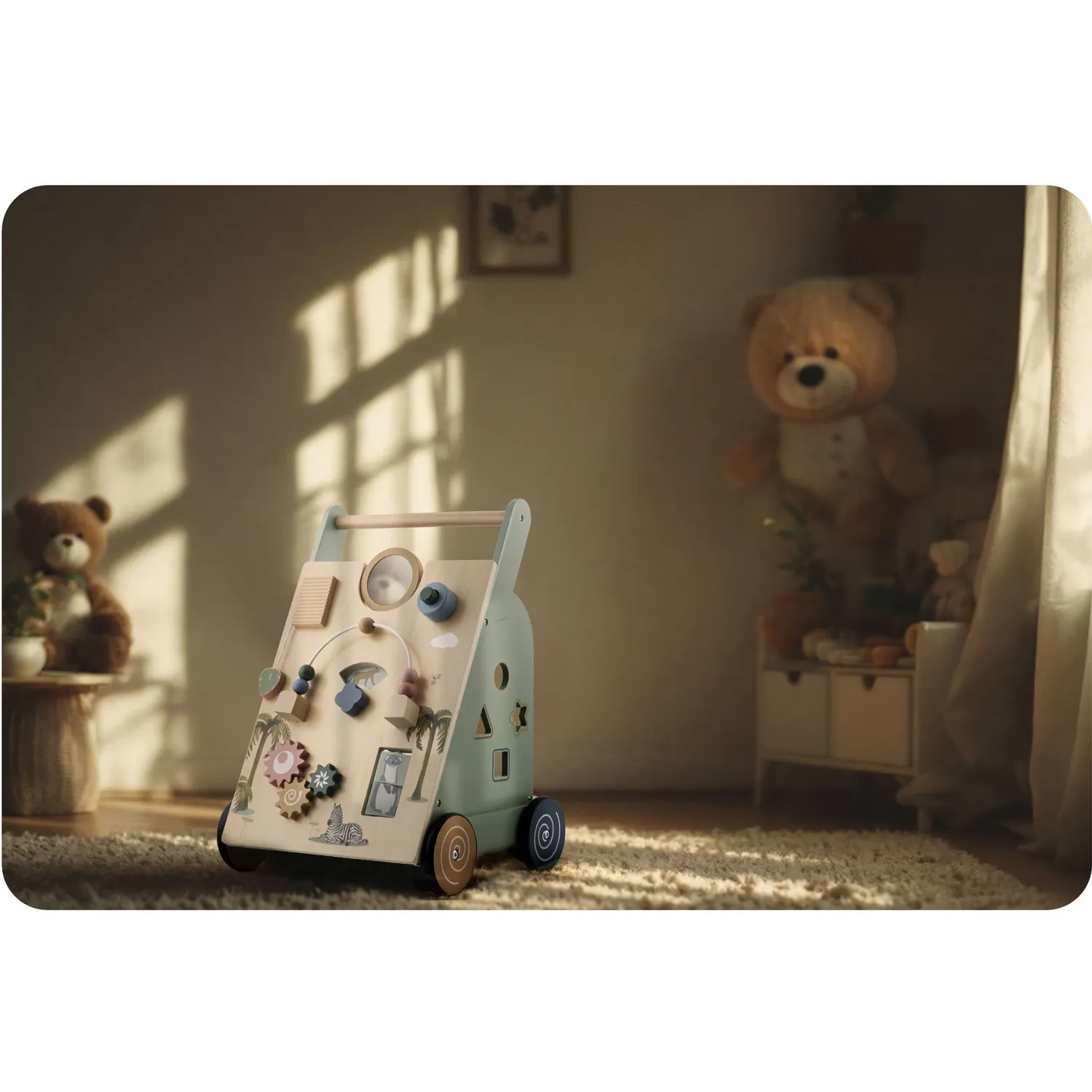 Medinis vaikštynė-stūmiklis NK-857 Nukido - nuotrauka 1