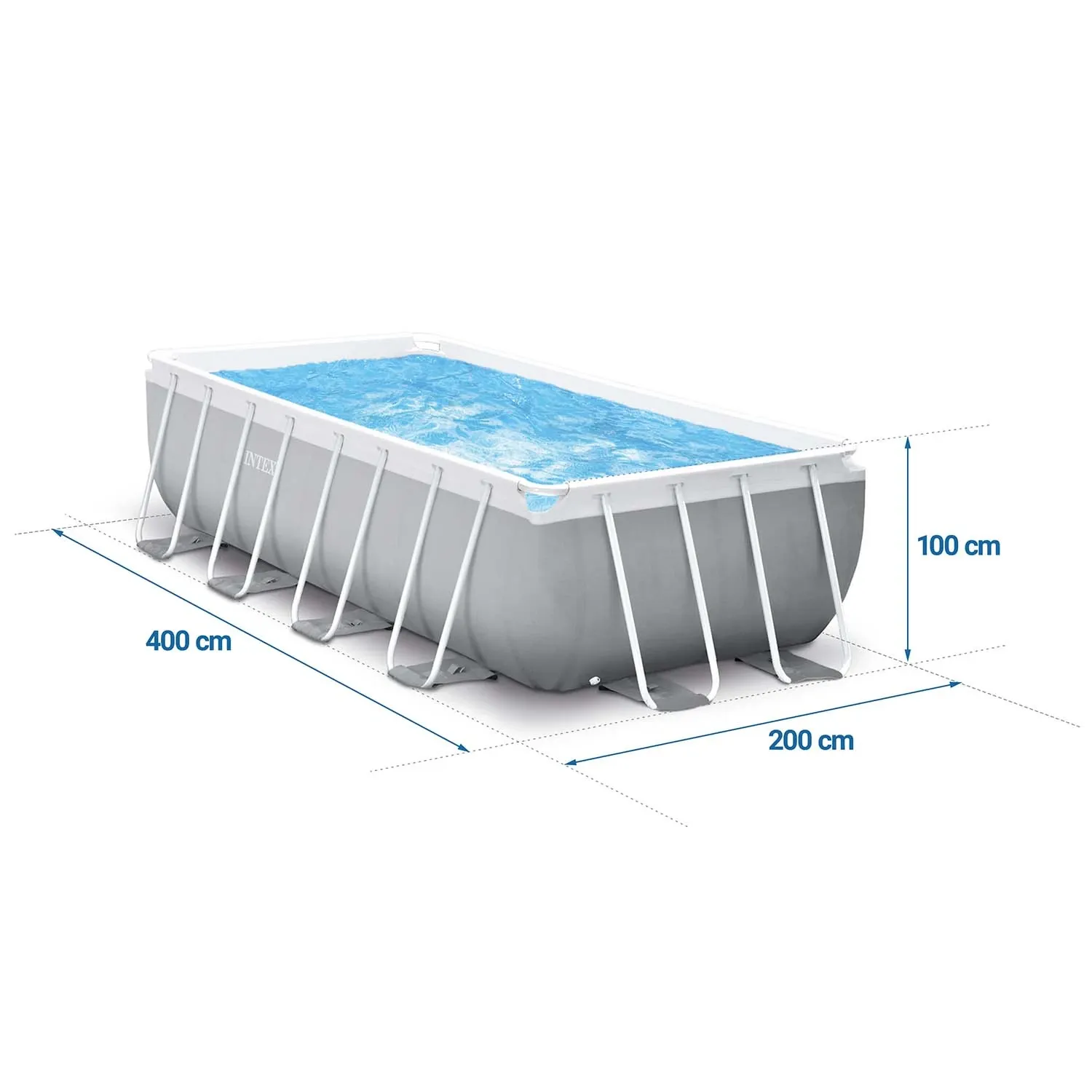 Karkasinis sodo baseinas 400 x 200 x 100 cm 17 viename INTEX 26788 + burbulų aparatas NEMOKAMAI - nuotrauka 1