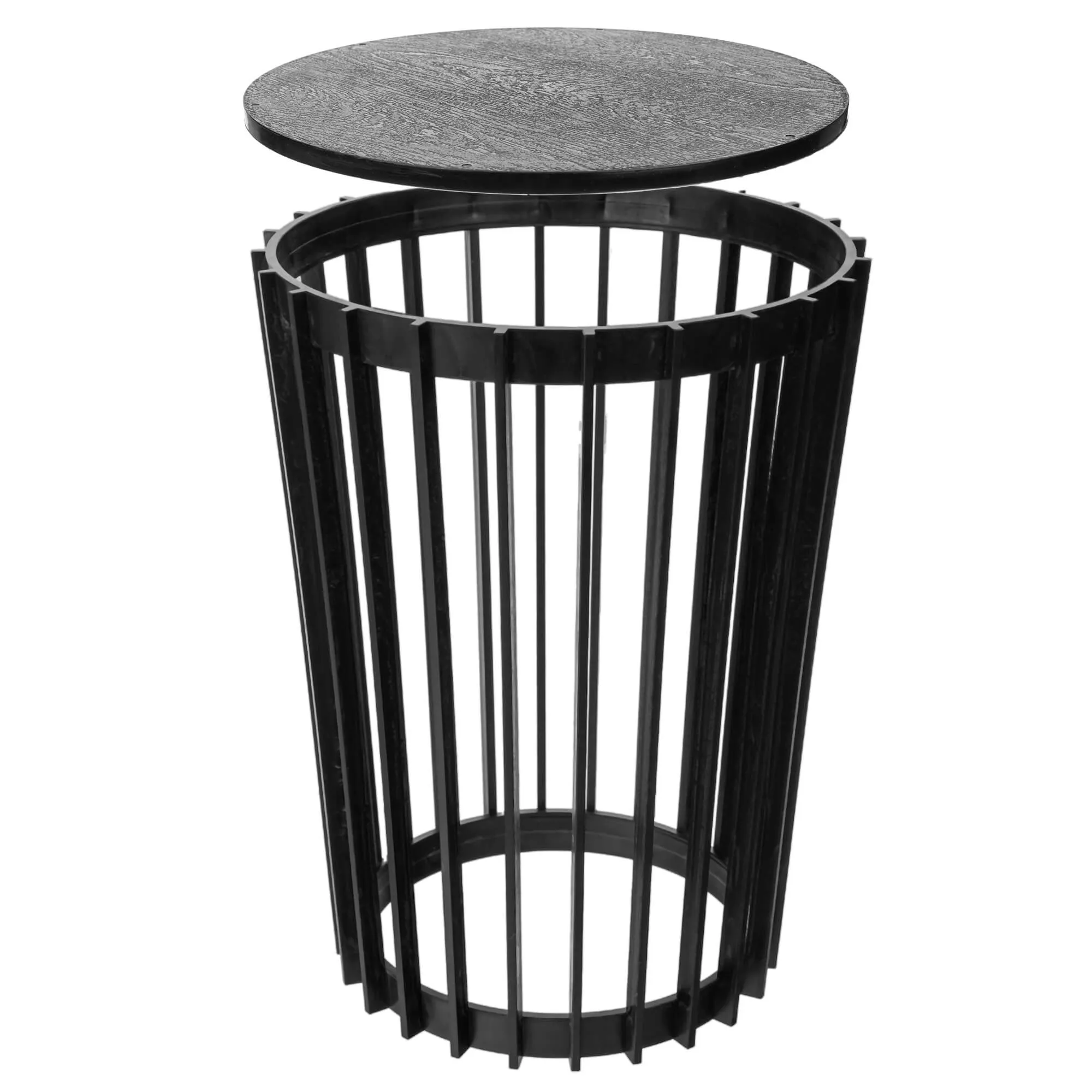 Aytre dvipusis augalų stovas 54 cm juodas + juodas stalviršis