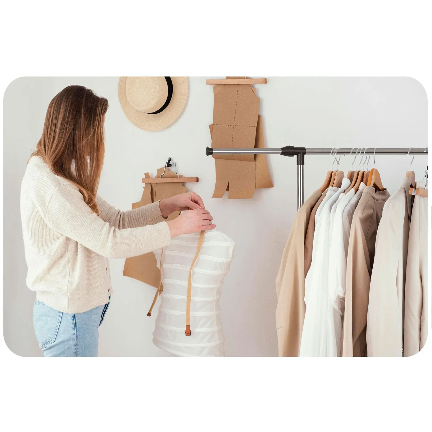 Massido 686400 drabužių pakaba, juoda ir sidabrinė - nuotrauka 1