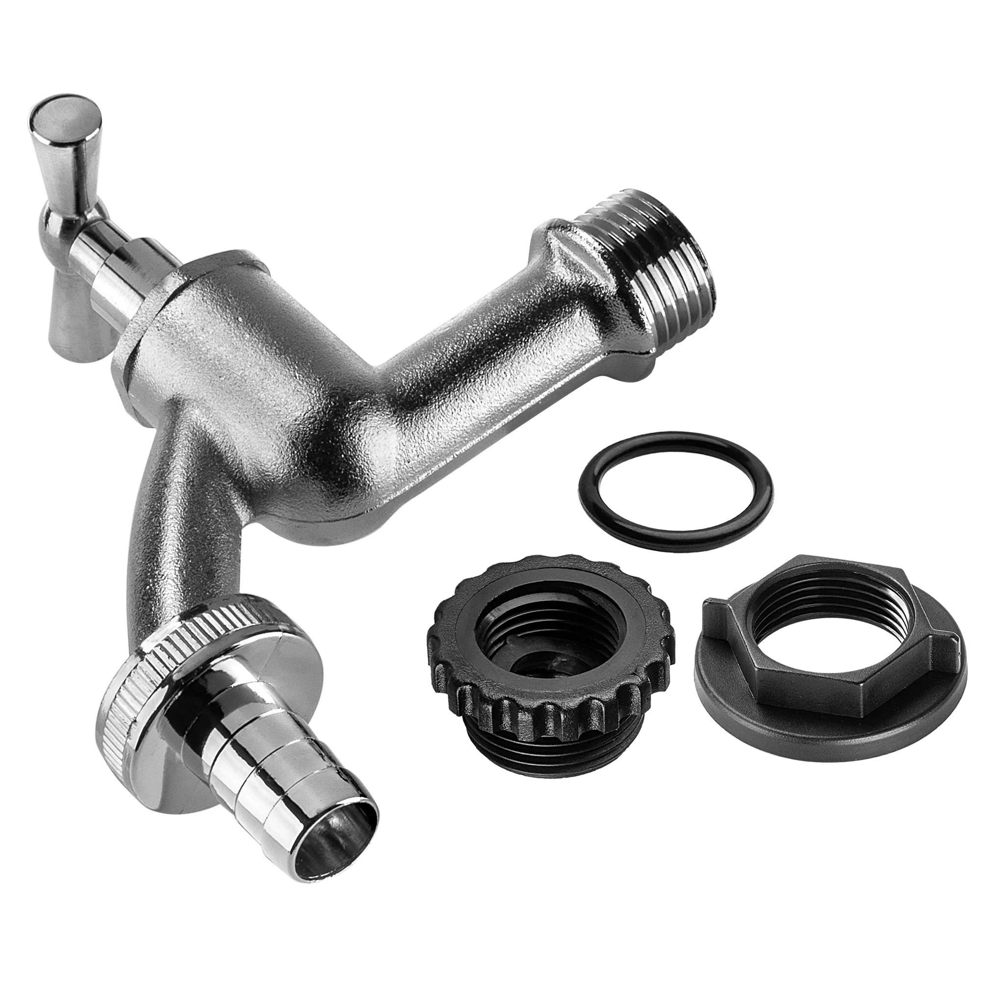 1/2 colio lietaus vandens bako čiaupas su 3/4 colio sidabriniu adapteriu