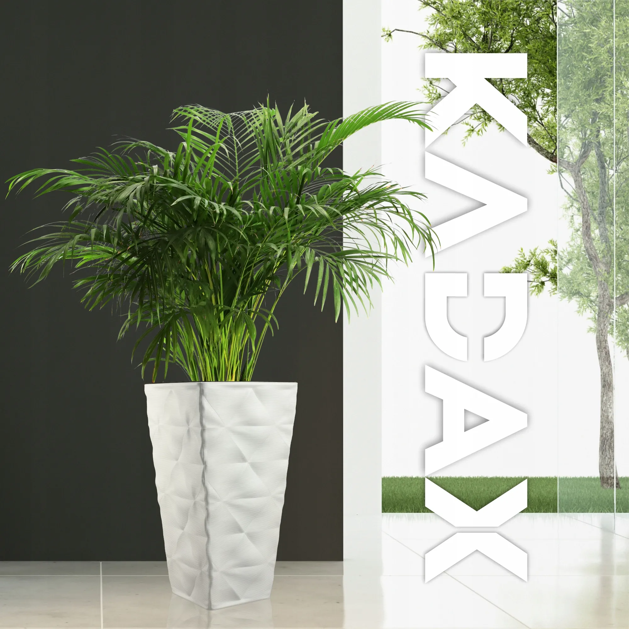 Bando aukštas sodo vazonas su įdėklu