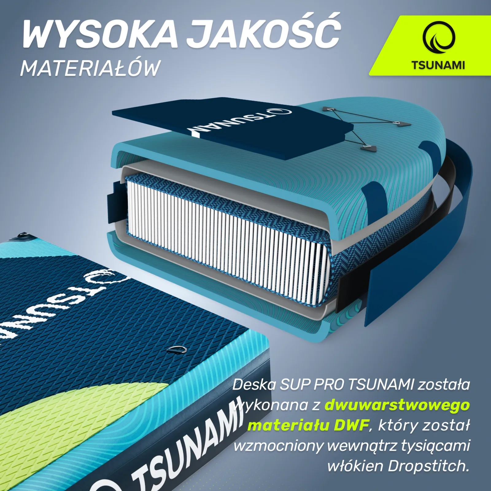 SUP PRO TSUNAMI irklentė 350 cm T14