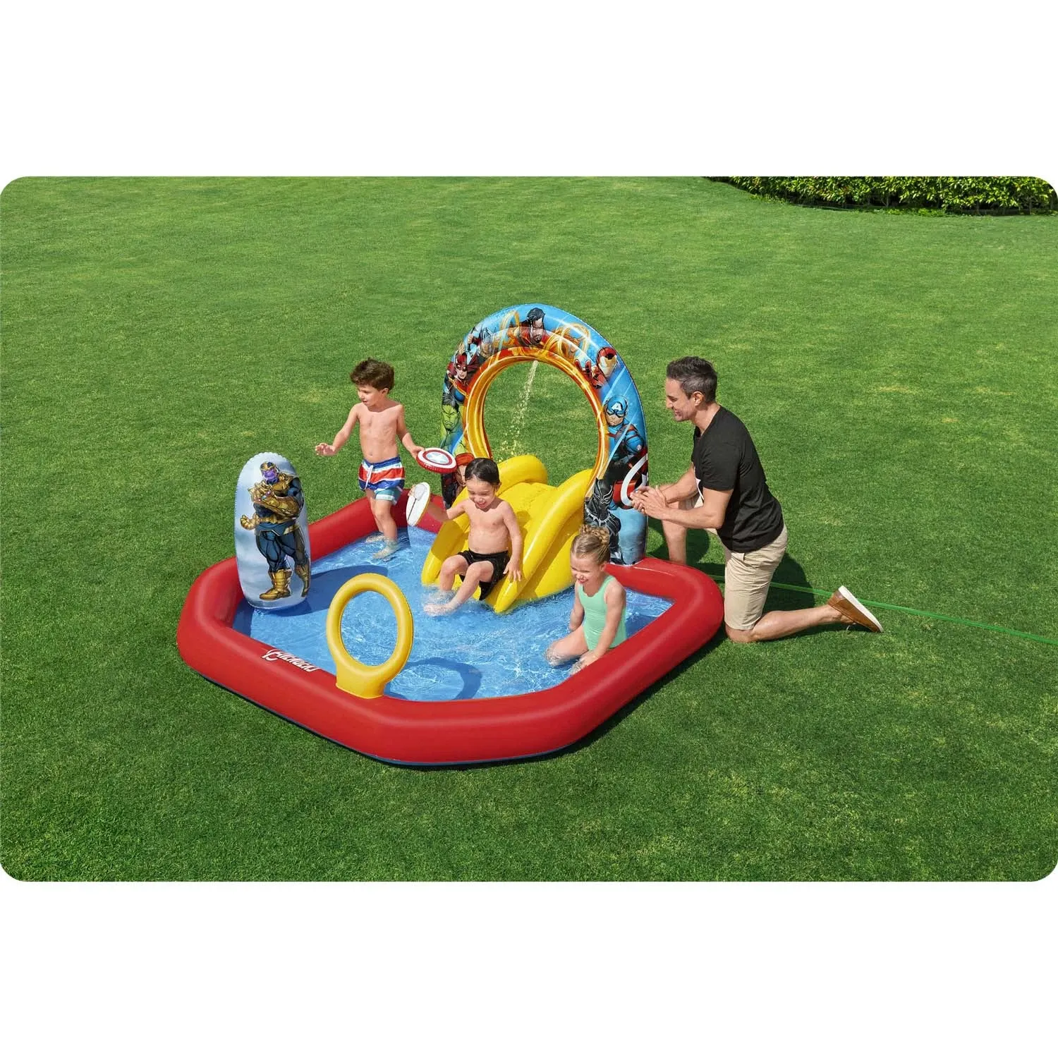 Pripučiama žaidimų aikštelė „Avengers“ 211 x 198 x 125 cm „Bestway 98800“ - nuotrauka 1