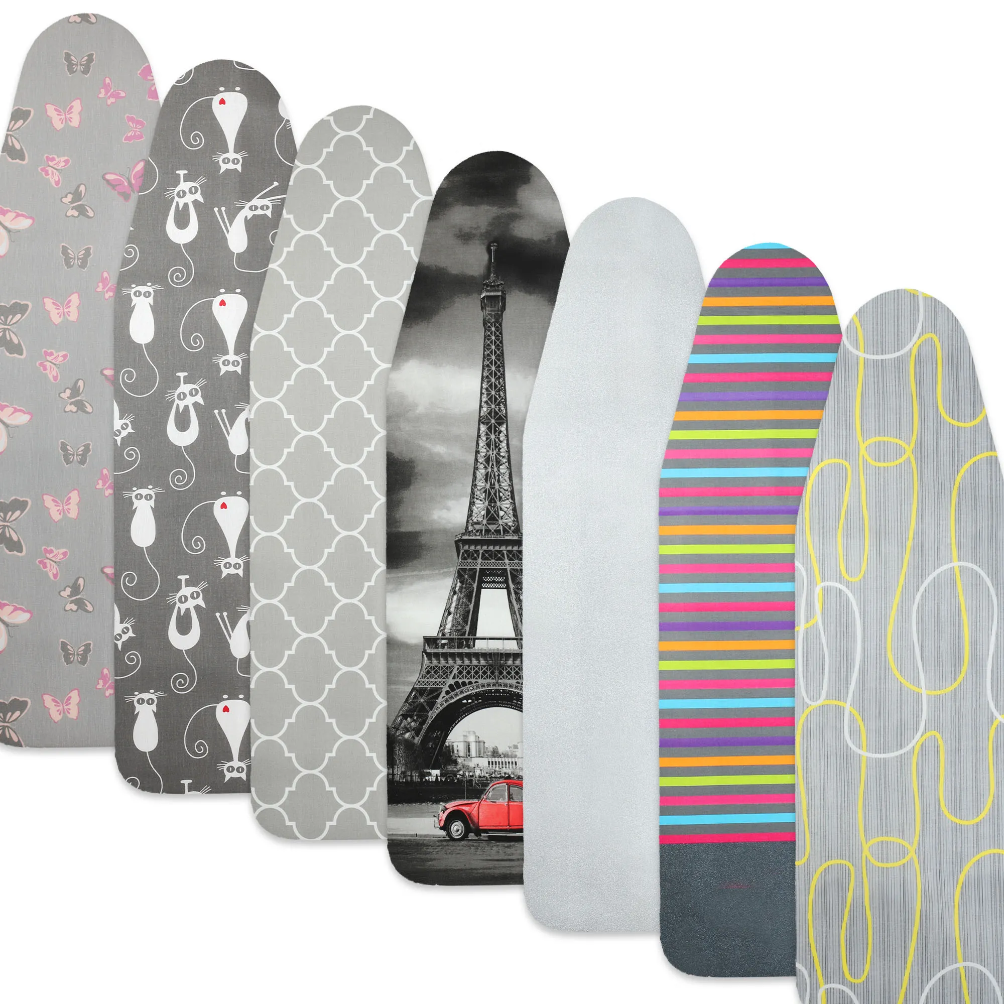 Viseu geometrinis lyginimo lentos užvalkalas 144×44 cm