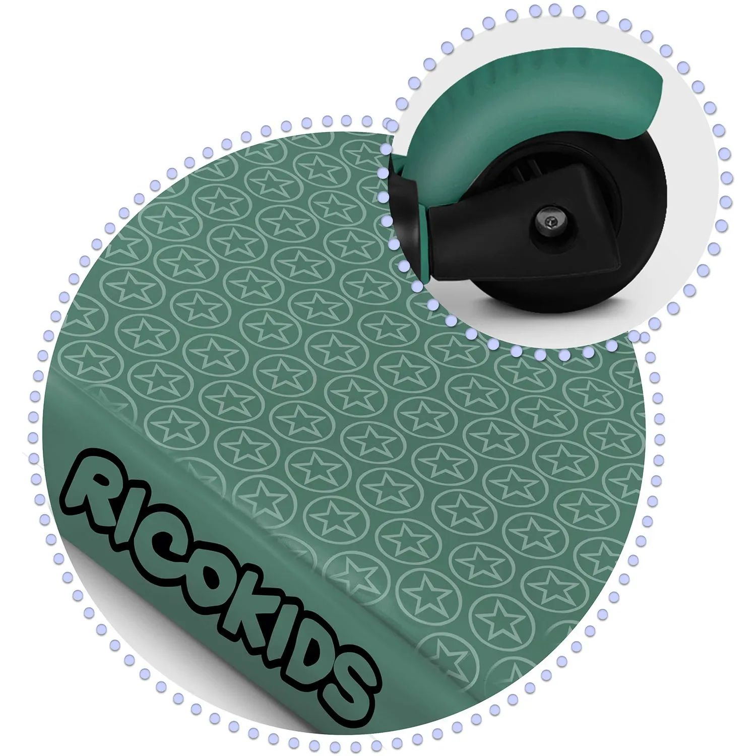 „Ricokids Todi“ triratis paspirtukas – žalias - nuotrauka 1