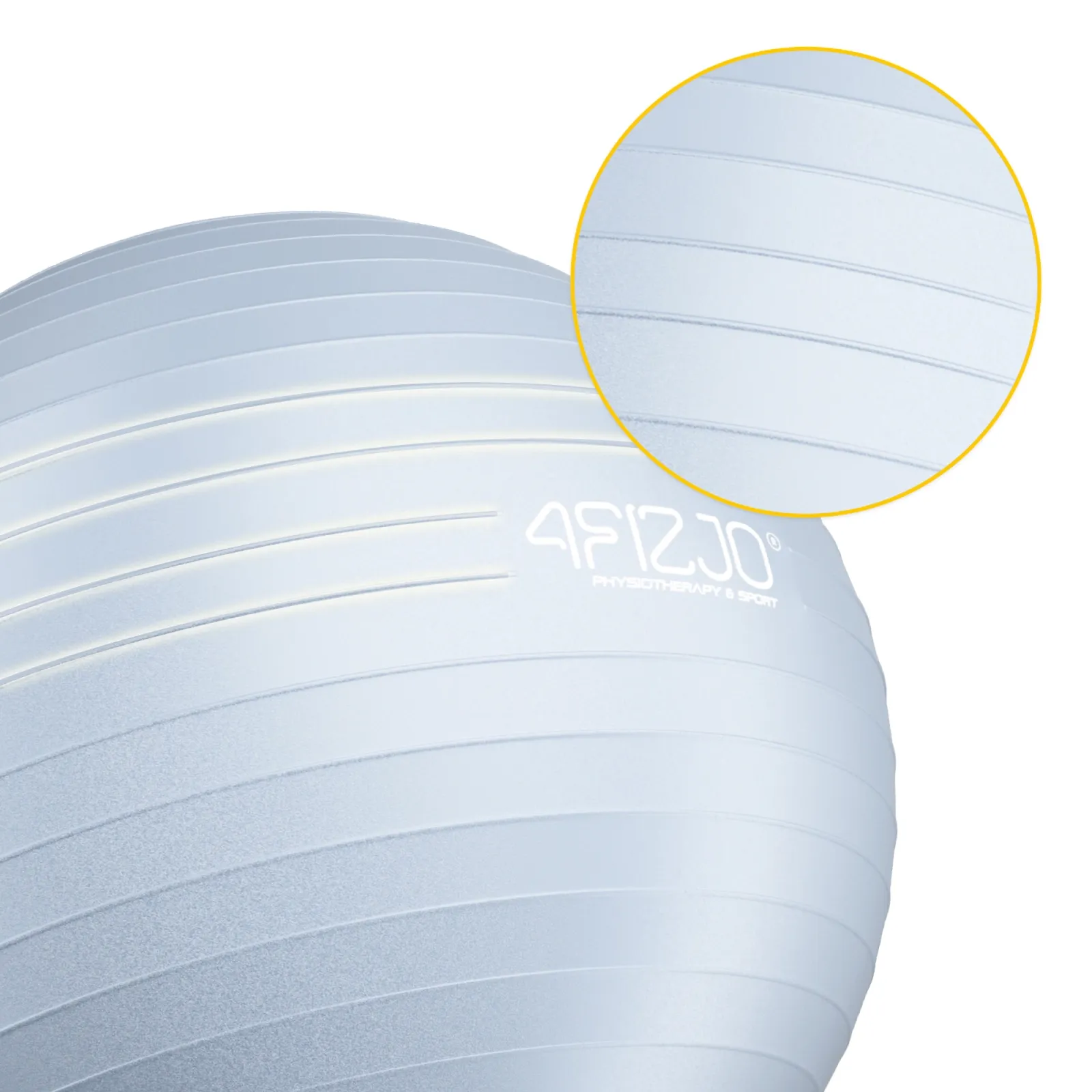 Pripučiamas gimnastikos kamuolys 75 cm pilkas