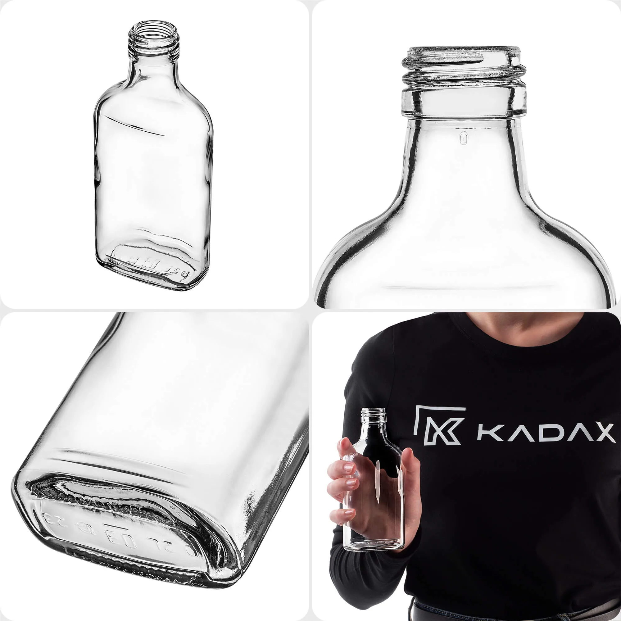 Viane 200 ml gertuvės su baltu dangteliu, 5 vnt.