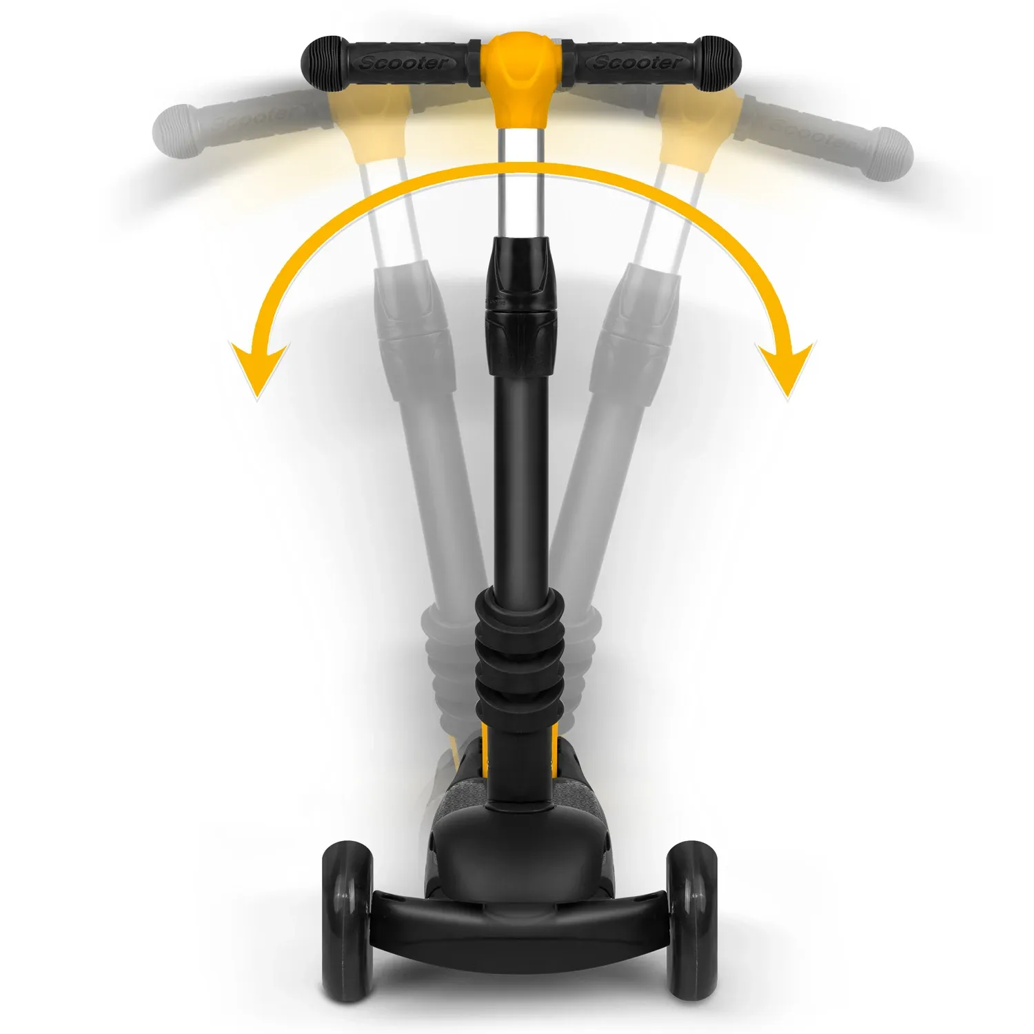 „Ricokids Cubi“ triratis paspirtukas – juodas ir oranžinis - nuotrauka 1