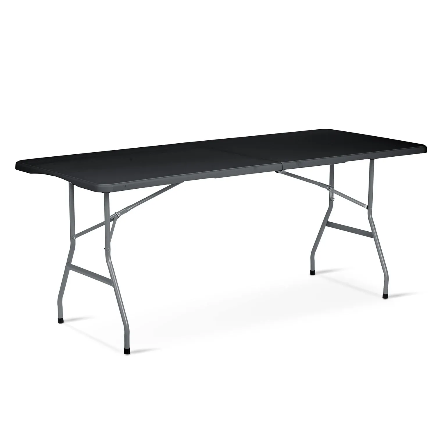 Maitinimo komplektas sodui, sulankstomas stalas + 2 suolai, 180 cm, juodas, „Plonos“ - nuotrauka 1